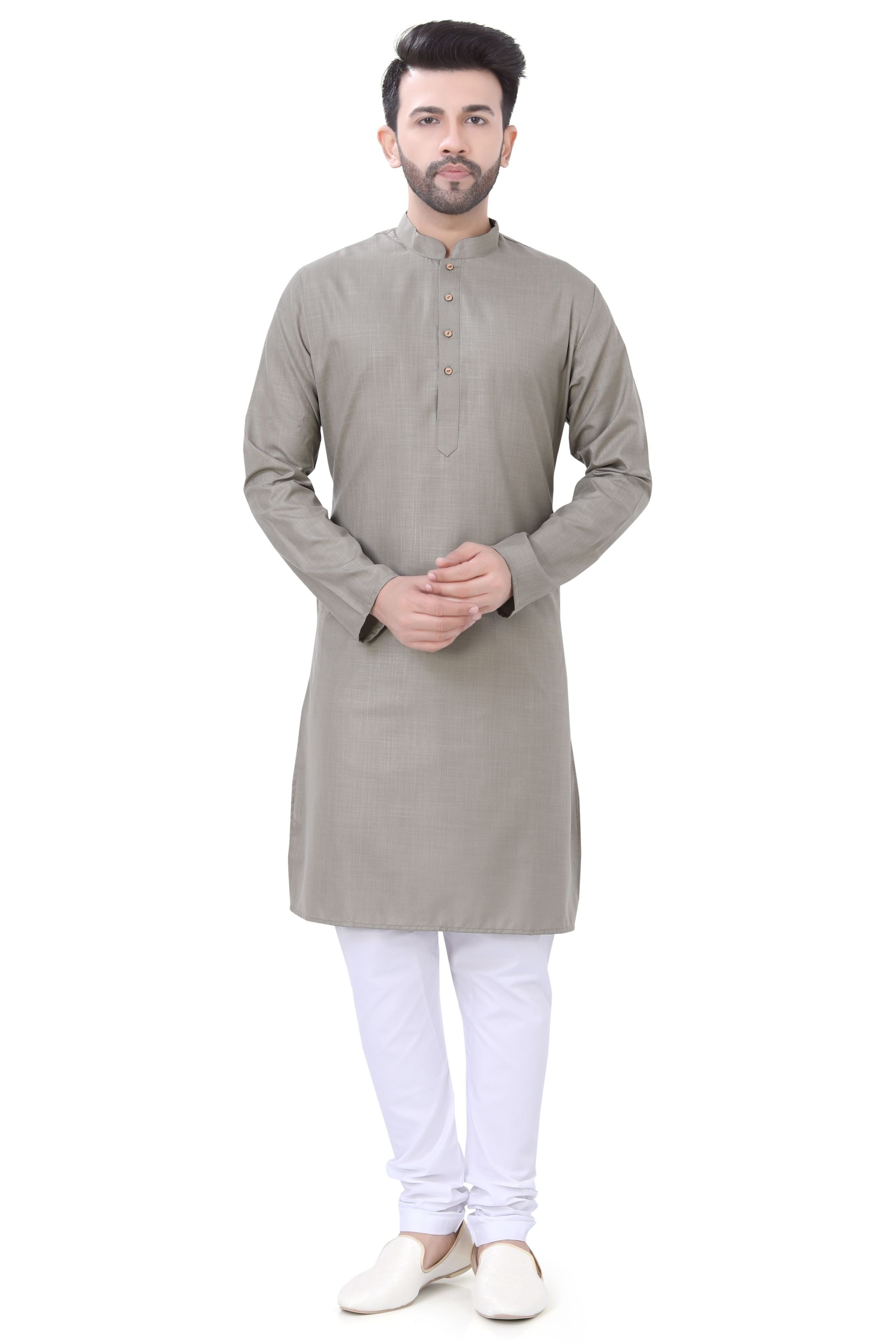 Cotton Kurta in Mehendi - Premium kurta pajama from Dapper Ethnic - Just $29! Shop now at Dulhan Exclusives