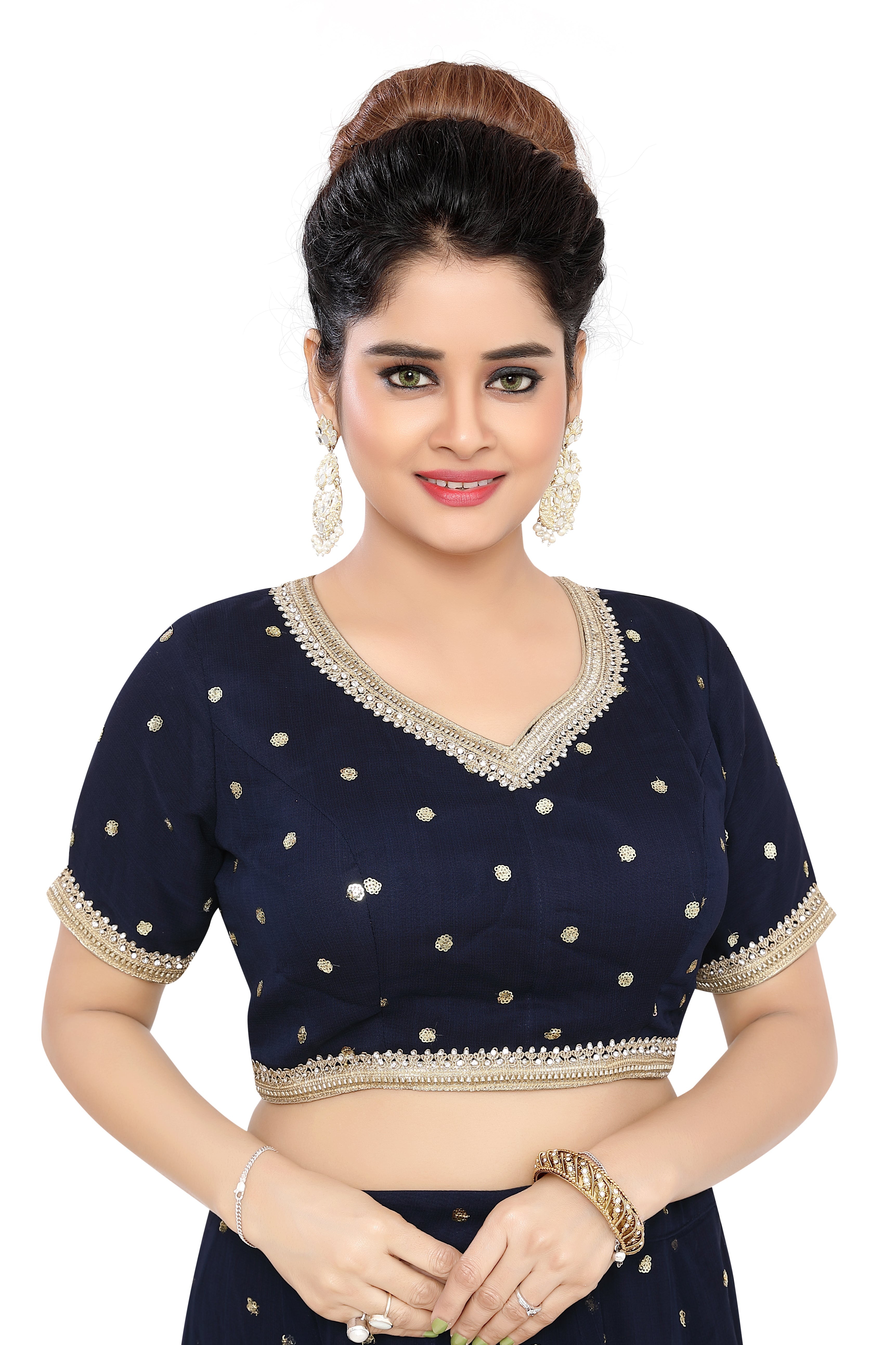 Blue Chiffon Lehenga Choli - Premium Partywear Lehenga from Dulhan Exclusives - Just $250! Shop now at Dulhan Exclusives