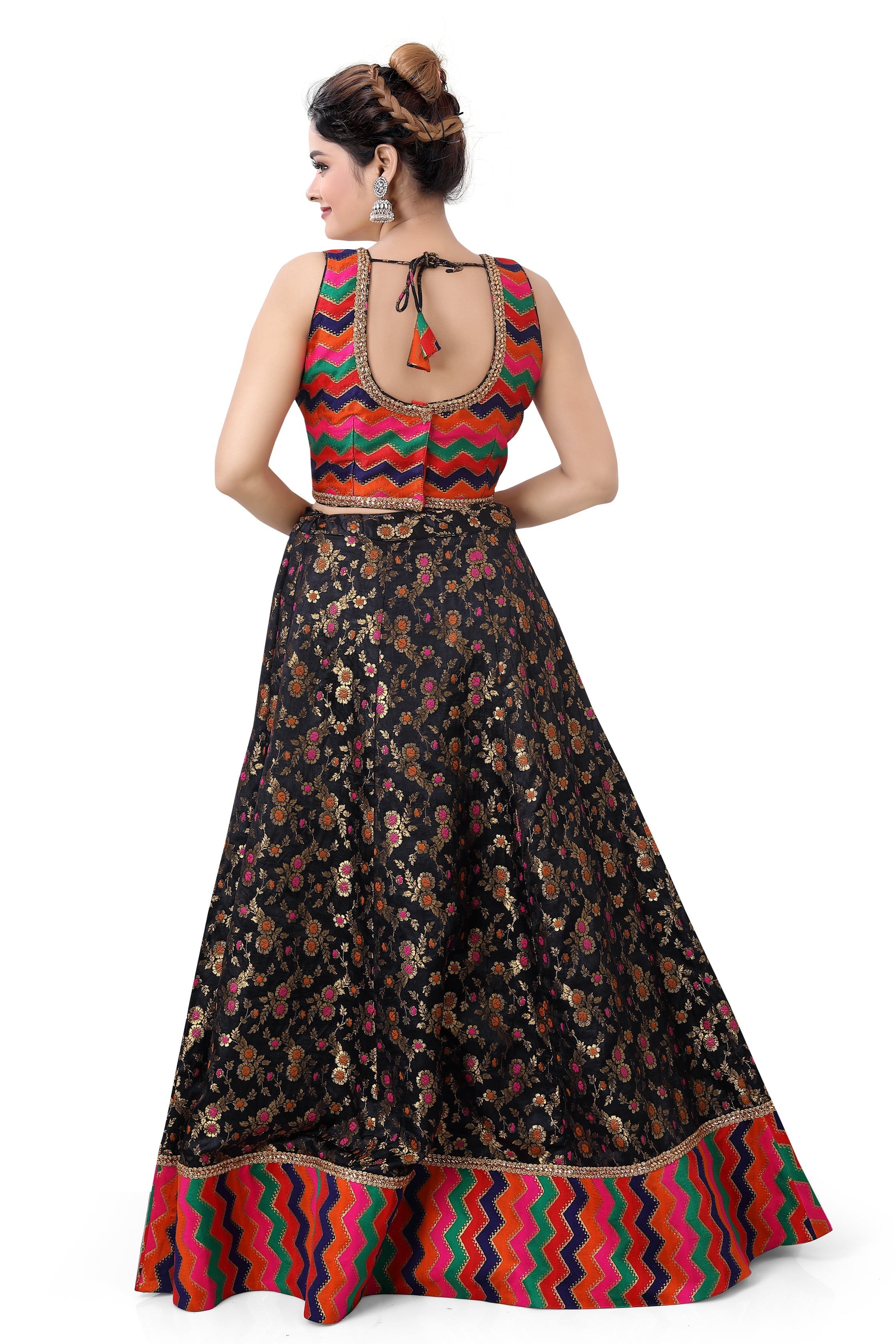 Multicolor Partywear Lehenga Choli - Premium Partywear Lehenga from Dulhan Exclusives - Just $250! Shop now at Dulhan Exclusives