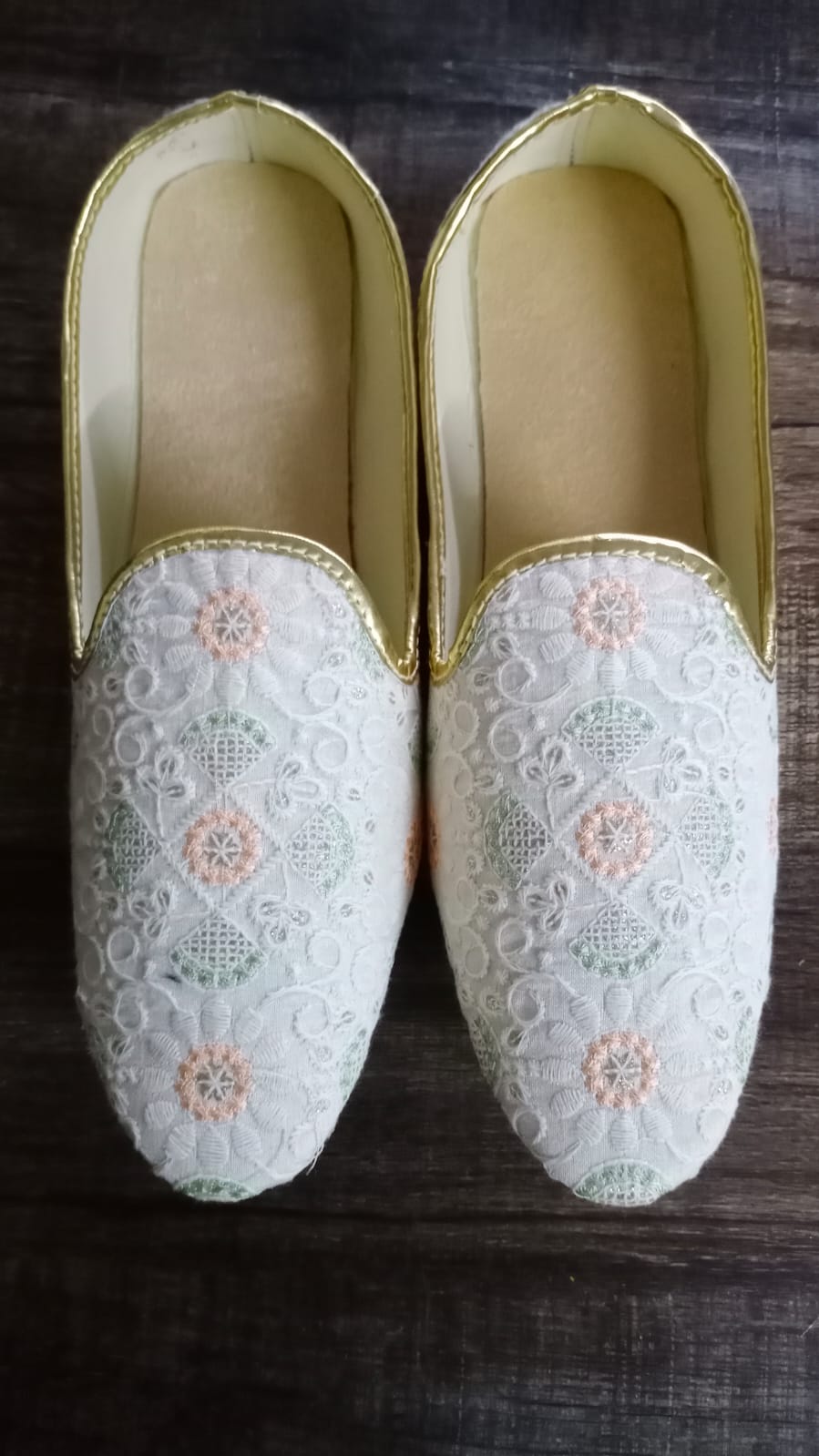 Cream Embroidered Mojari Shoes for Men - Premium Mojadi from dulhanexclusives - Just $60! Shop now at Dulhan Exclusives