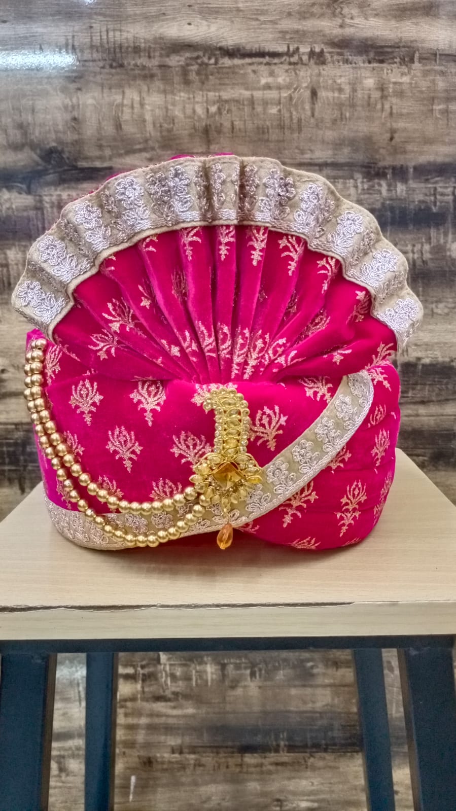 Pink Color Premium Groom Pagri For Wedding Fuctions & Barati pagadi, safa - Premium pagdi from Dapper Ethnic - Just $75! Shop now at Dulhan Exclusives