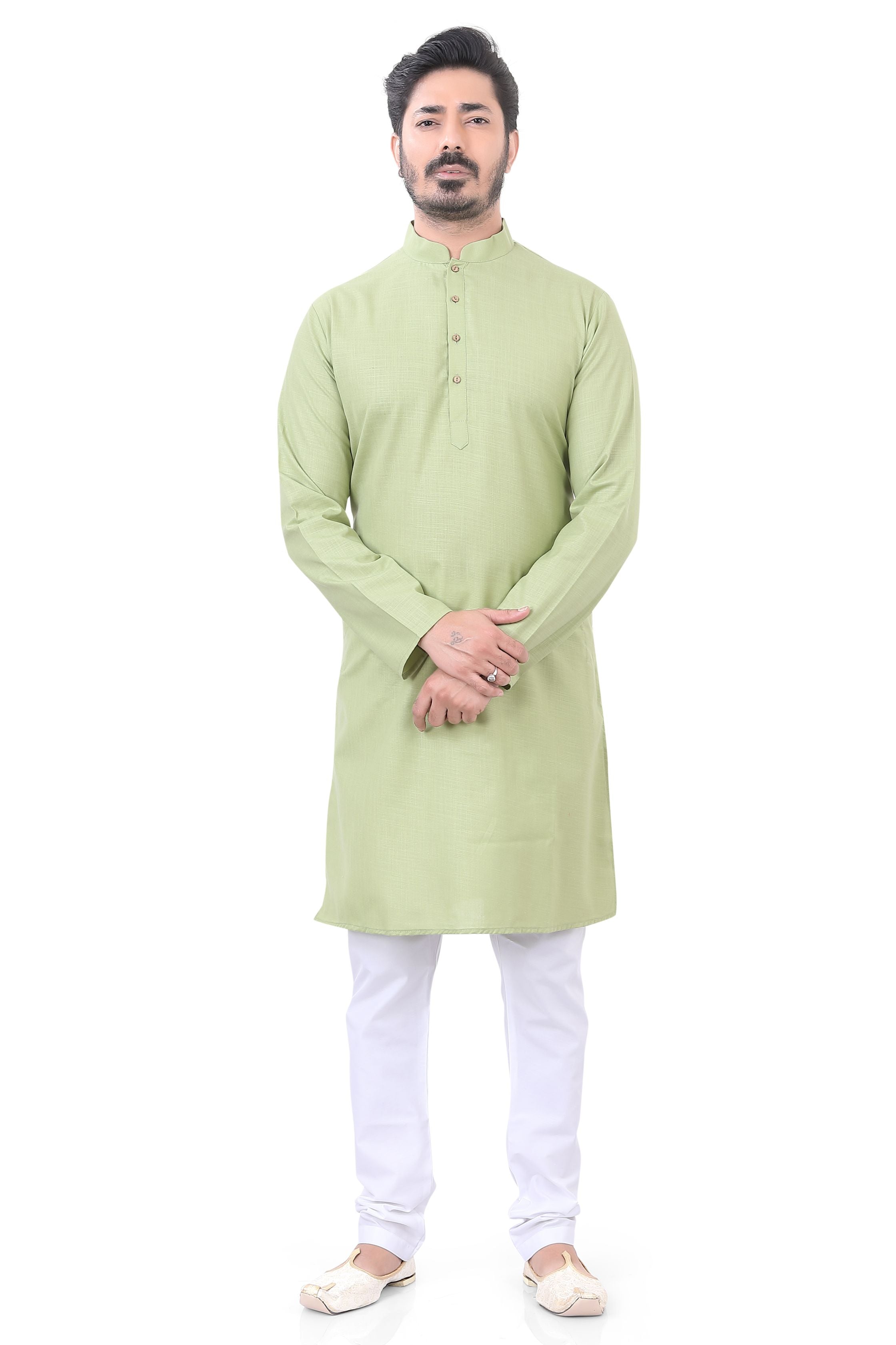 Cotton Kurta in Pista Green - Premium kurta pajama from Dapper Ethnic - Just $29! Shop now at Dulhan Exclusives