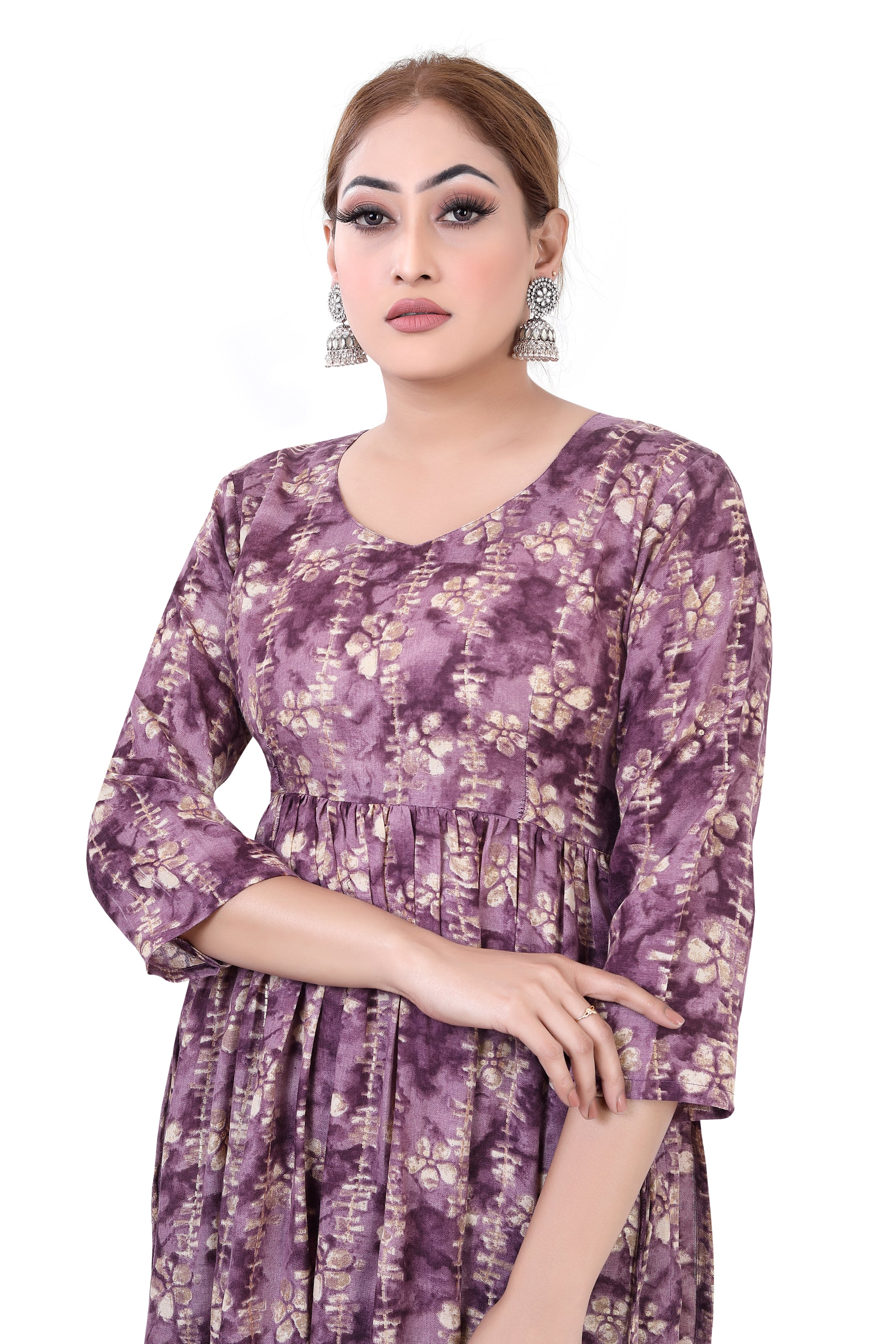 PInk Printed Kurti Plazzo Set - Premium Festive Wear from Dulhan Exclusives - Just $75! Shop now at Dulhan Exclusives