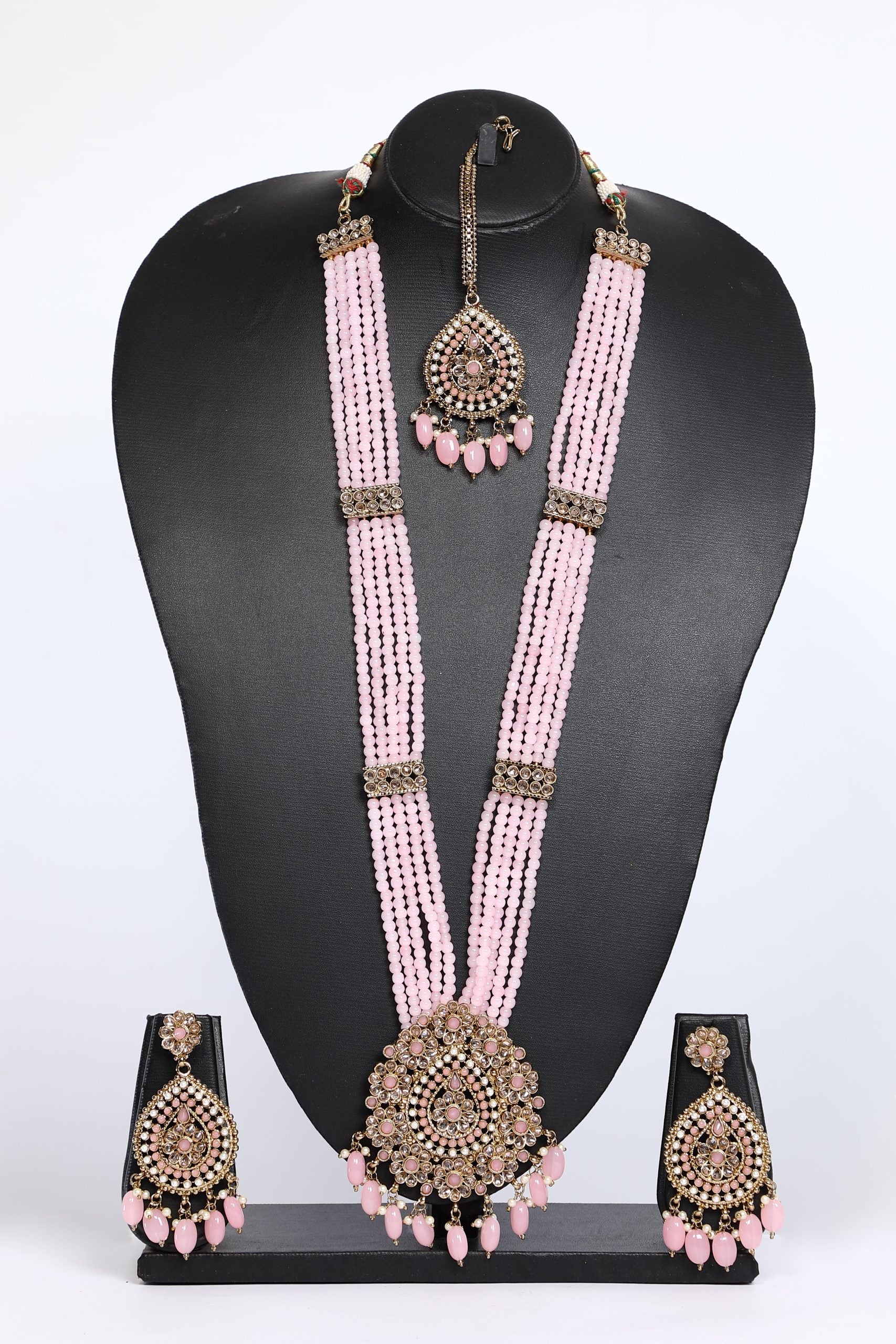 Long Necklace Set For Bridal - 3604