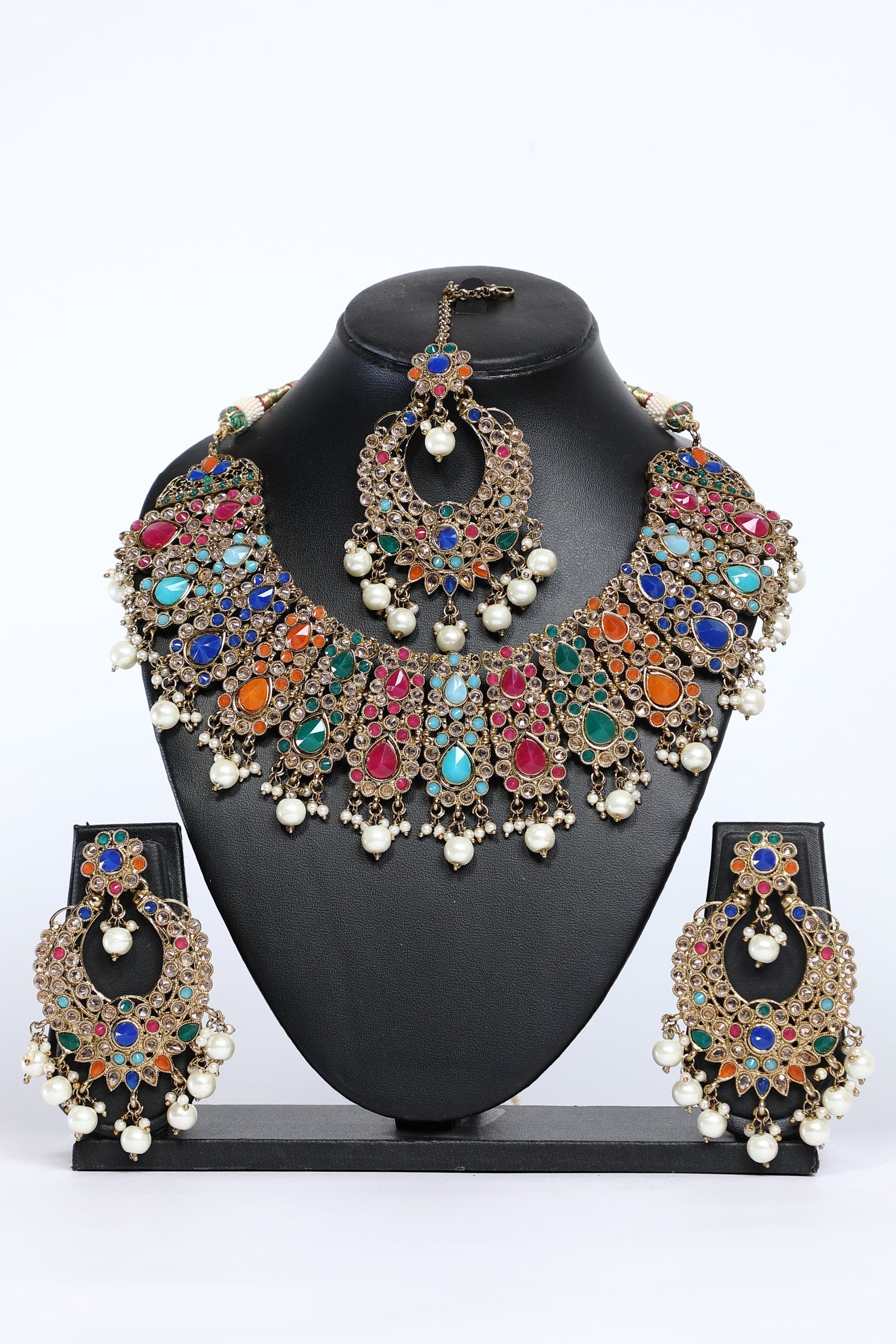 Embellished Jewellery Set For - 6099 - Premium  from Dulhan Exclusives - Just $129! Shop now at Dulhan Exclusives