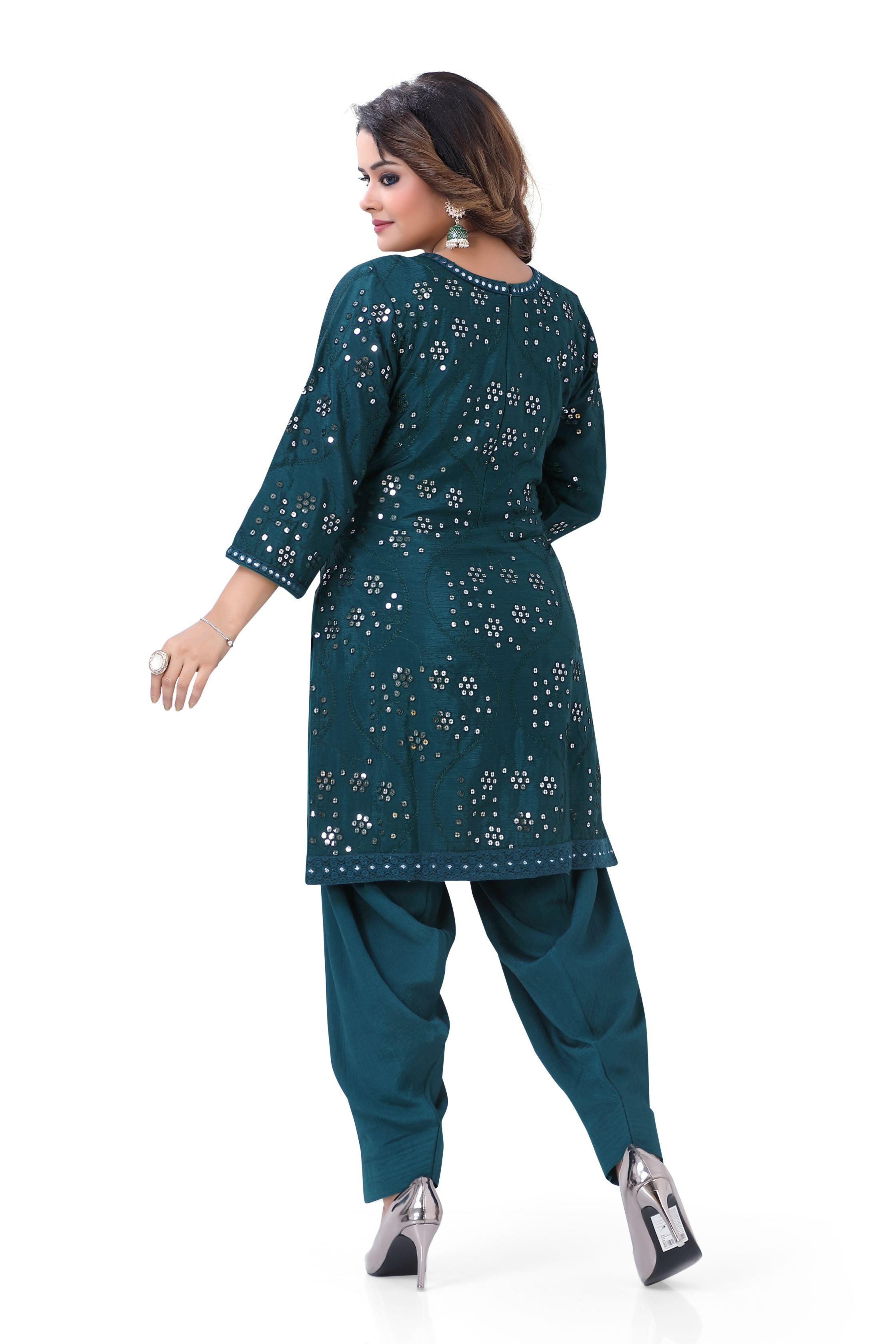 Patiyala Suit in Peacock Blue - Premium Festive Wear from Dulhan Exclusives - Just $149! Shop now at Dulhan Exclusives