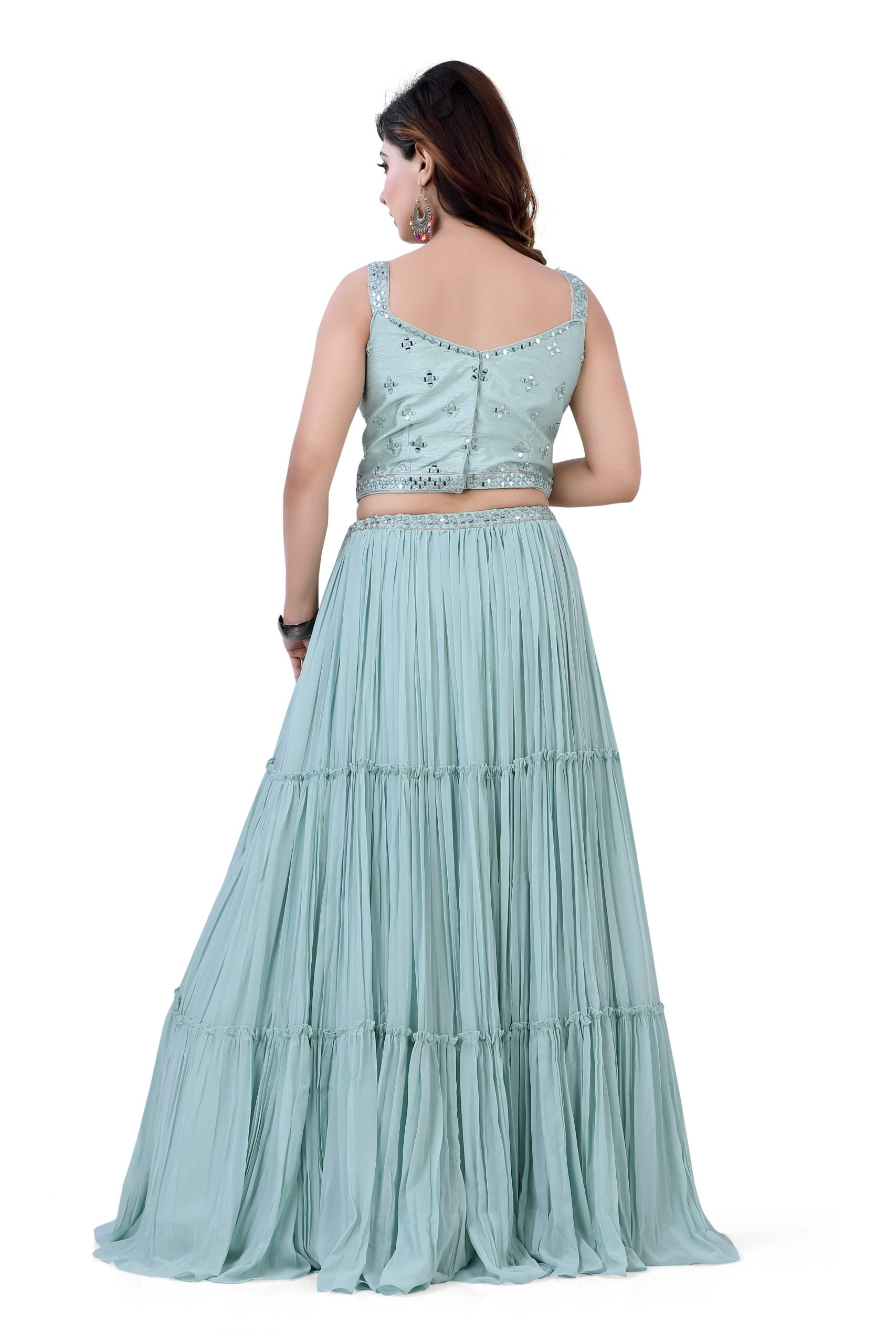 Gazing Lehenga Choli in Sage Green