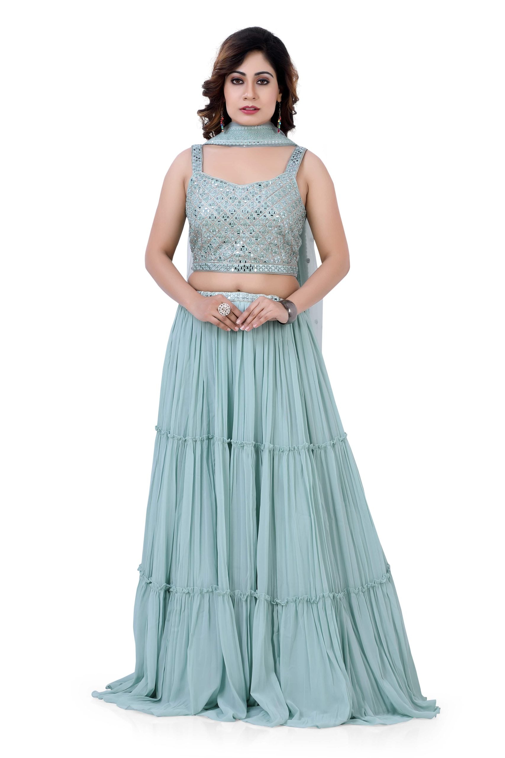 Gazing Lehenga Choli in Sage Green