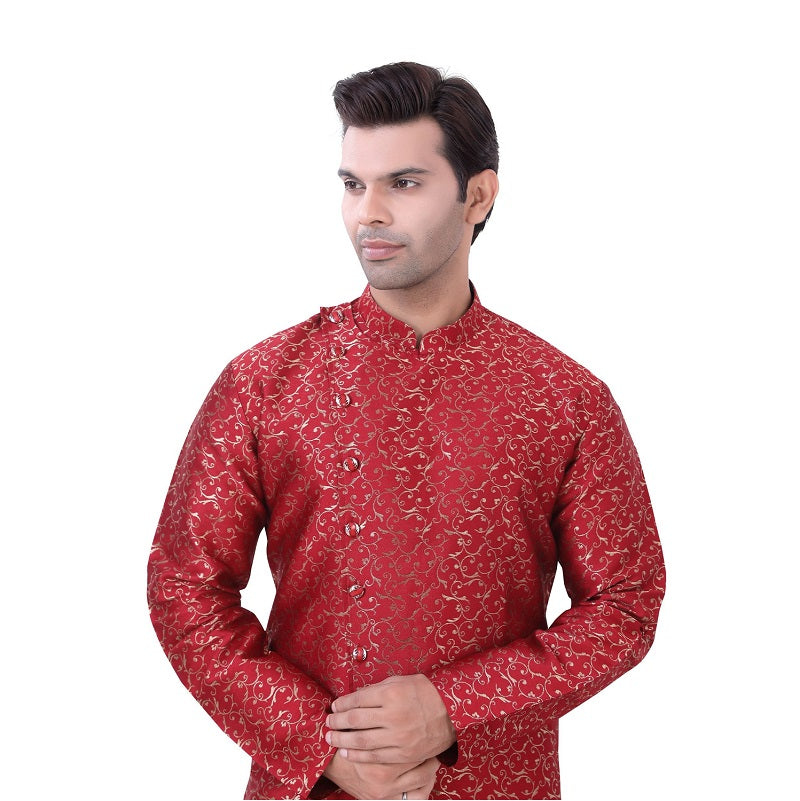 Aangrakha Style Brocade Kurta Pajama