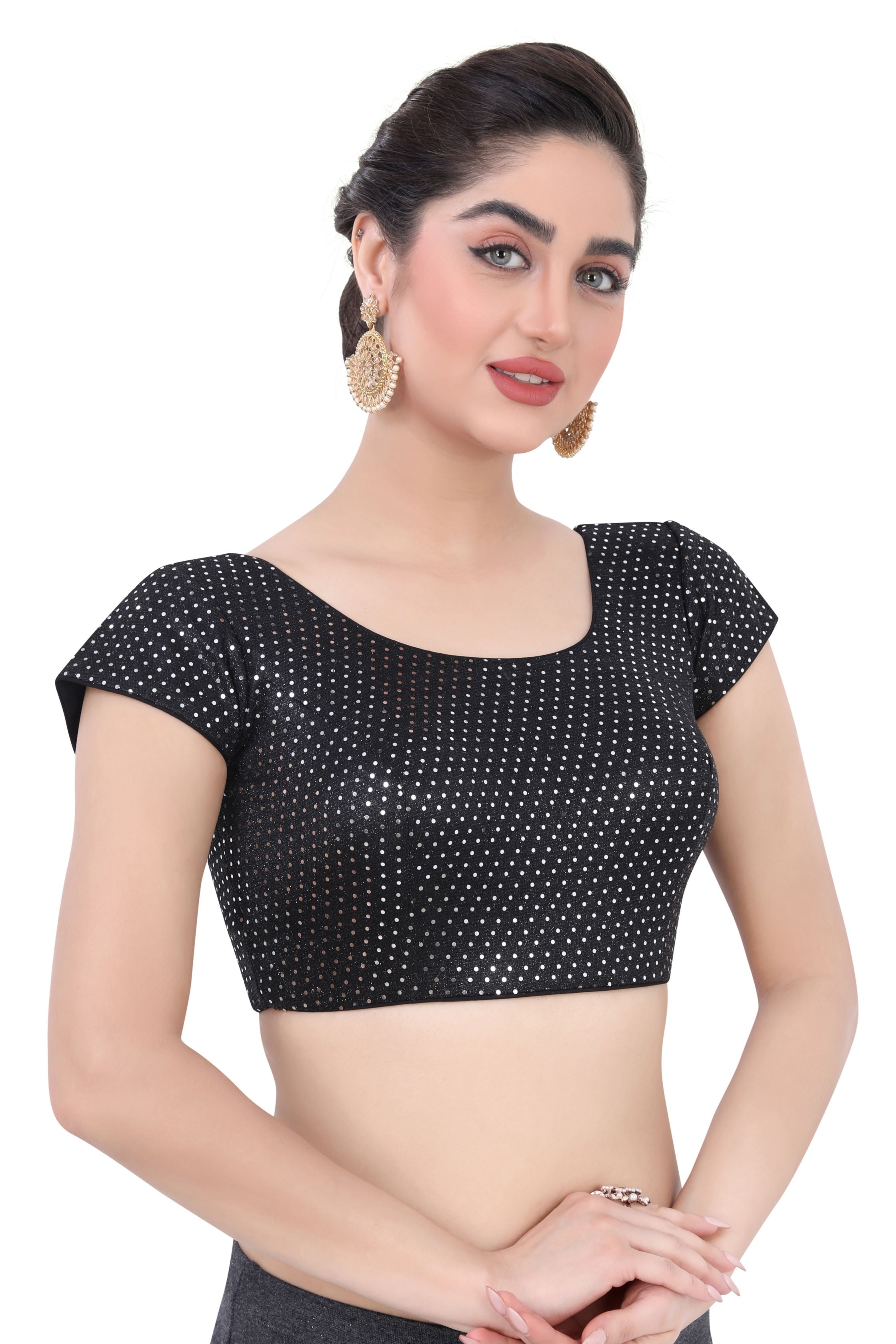 Women's Black Saree Blouse - Premium Saree Blouse from Dulhan Exclusives - Just $39! Shop now at Dulhan Exclusives