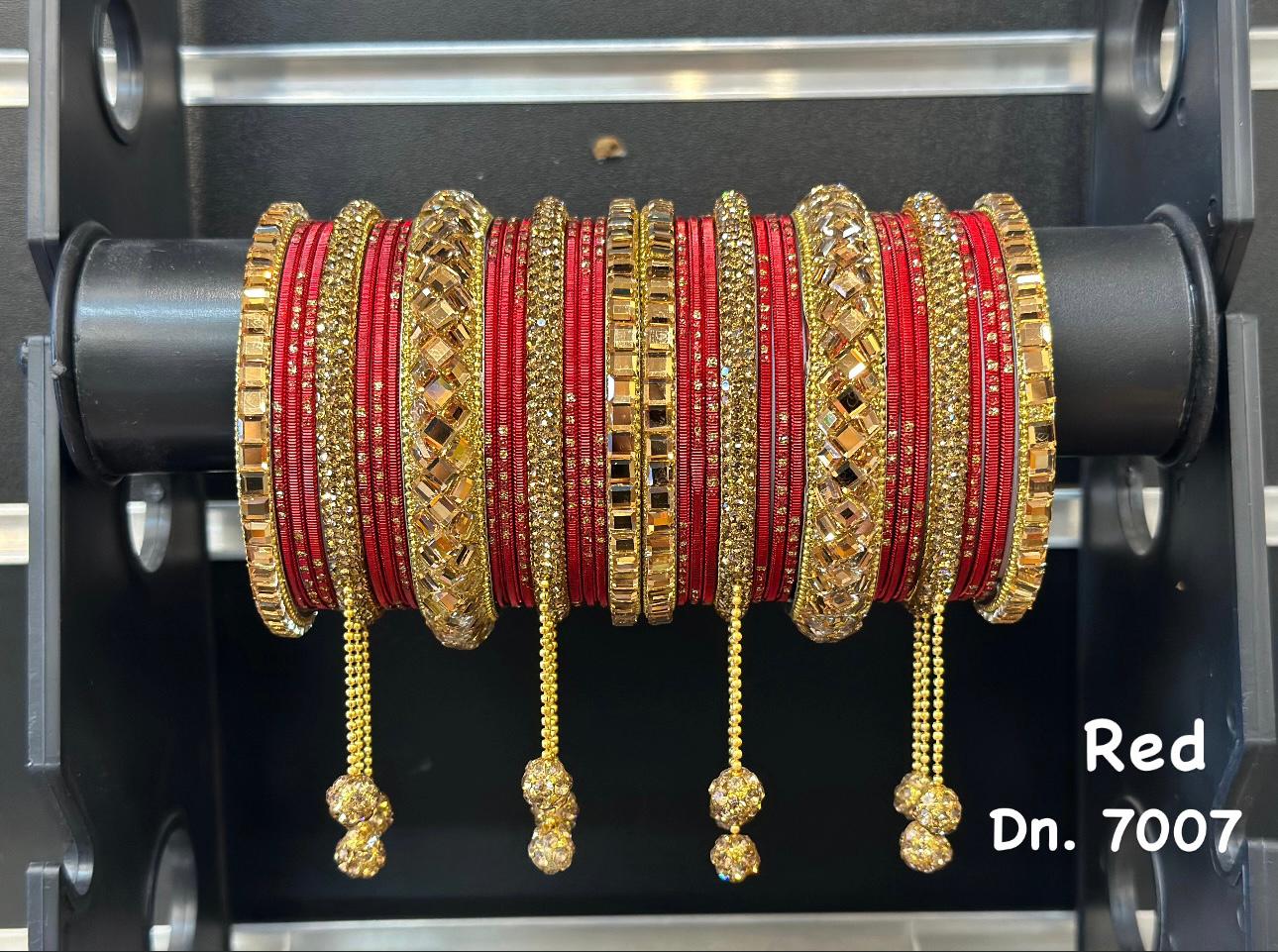 Bridal Bangle Set-Red - Premium Bangle Set from Dulhan Exclusives - Just $49! Shop now at Dulhan Exclusives