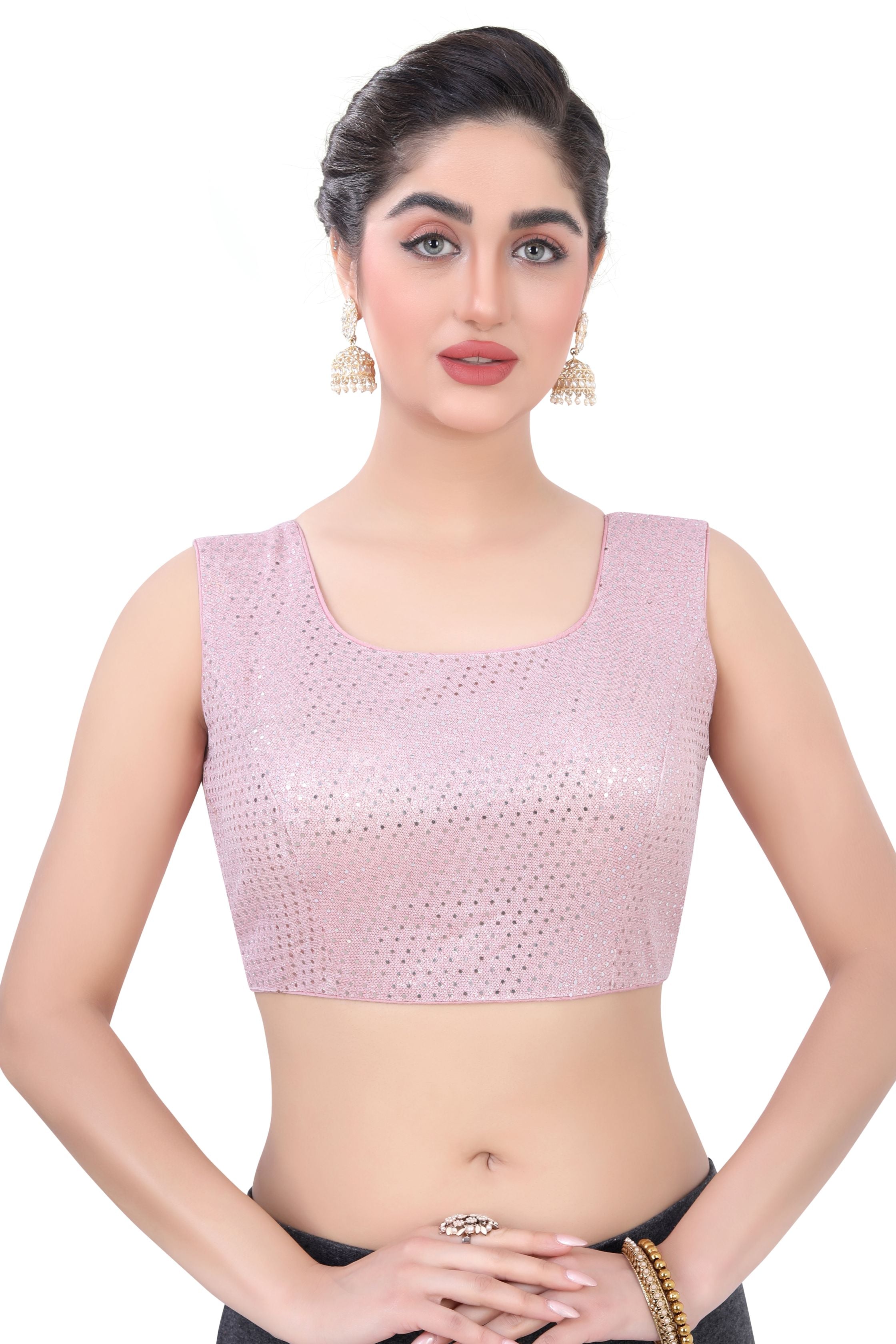 Women's Pink Blouse - Premium Saree Blouse from Dulhan Exclusives - Just $39! Shop now at Dulhan Exclusives