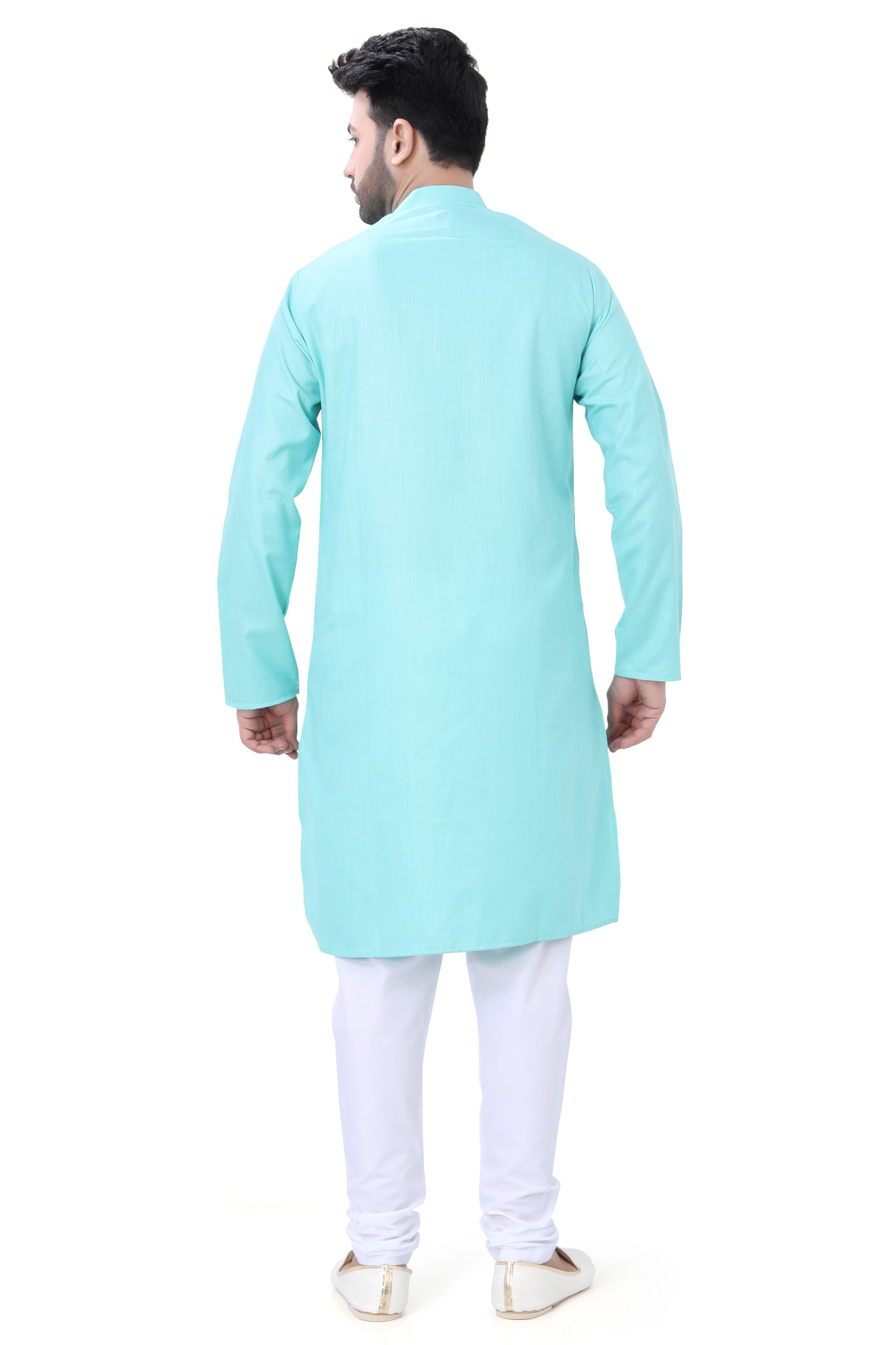Plain Cotton Kurta in Light Green color - Premium kurta pajama from Dapper Ethnic - Just $29! Shop now at Dulhan Exclusives
