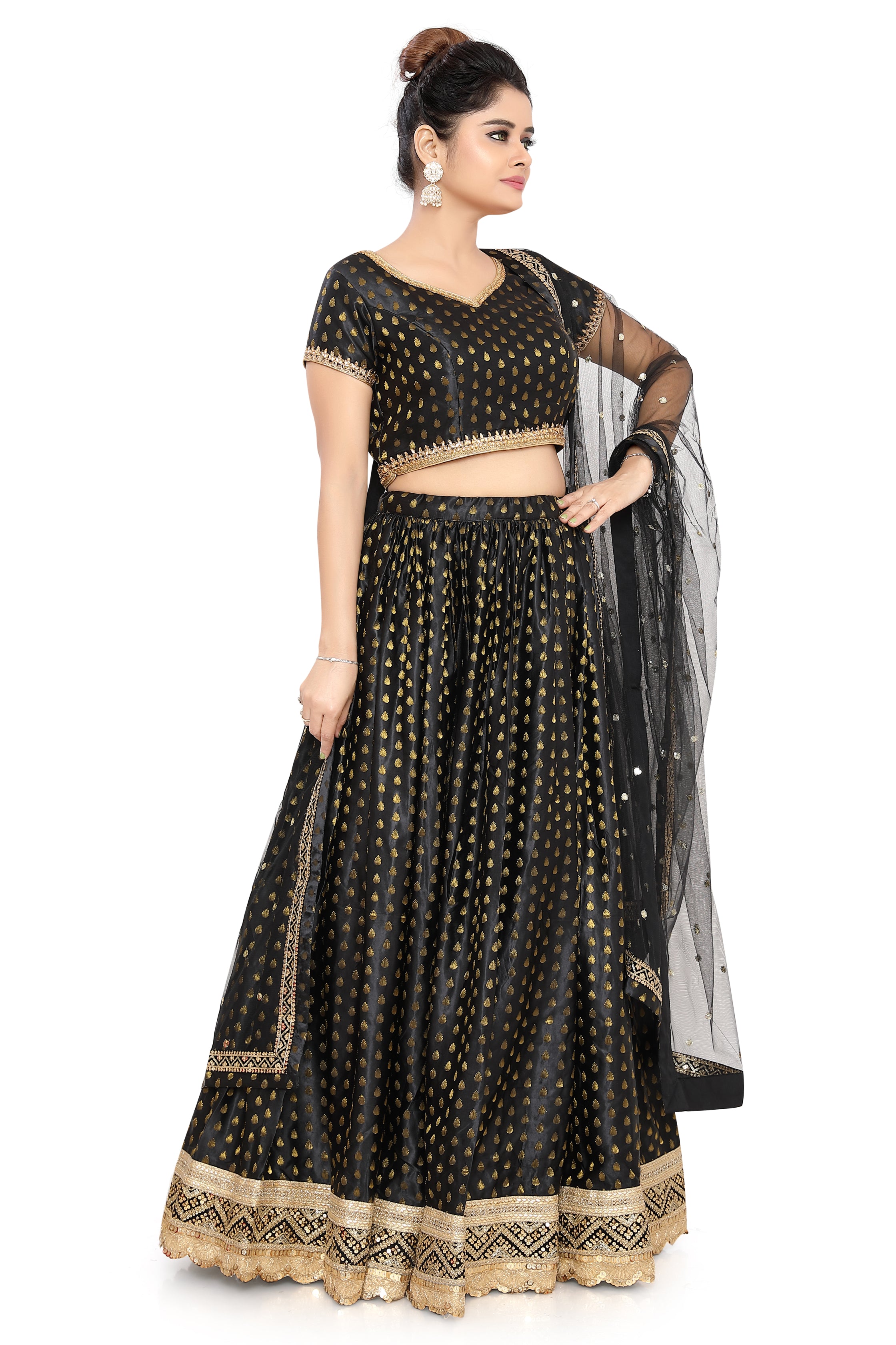 Black Silk Lehenga Choli