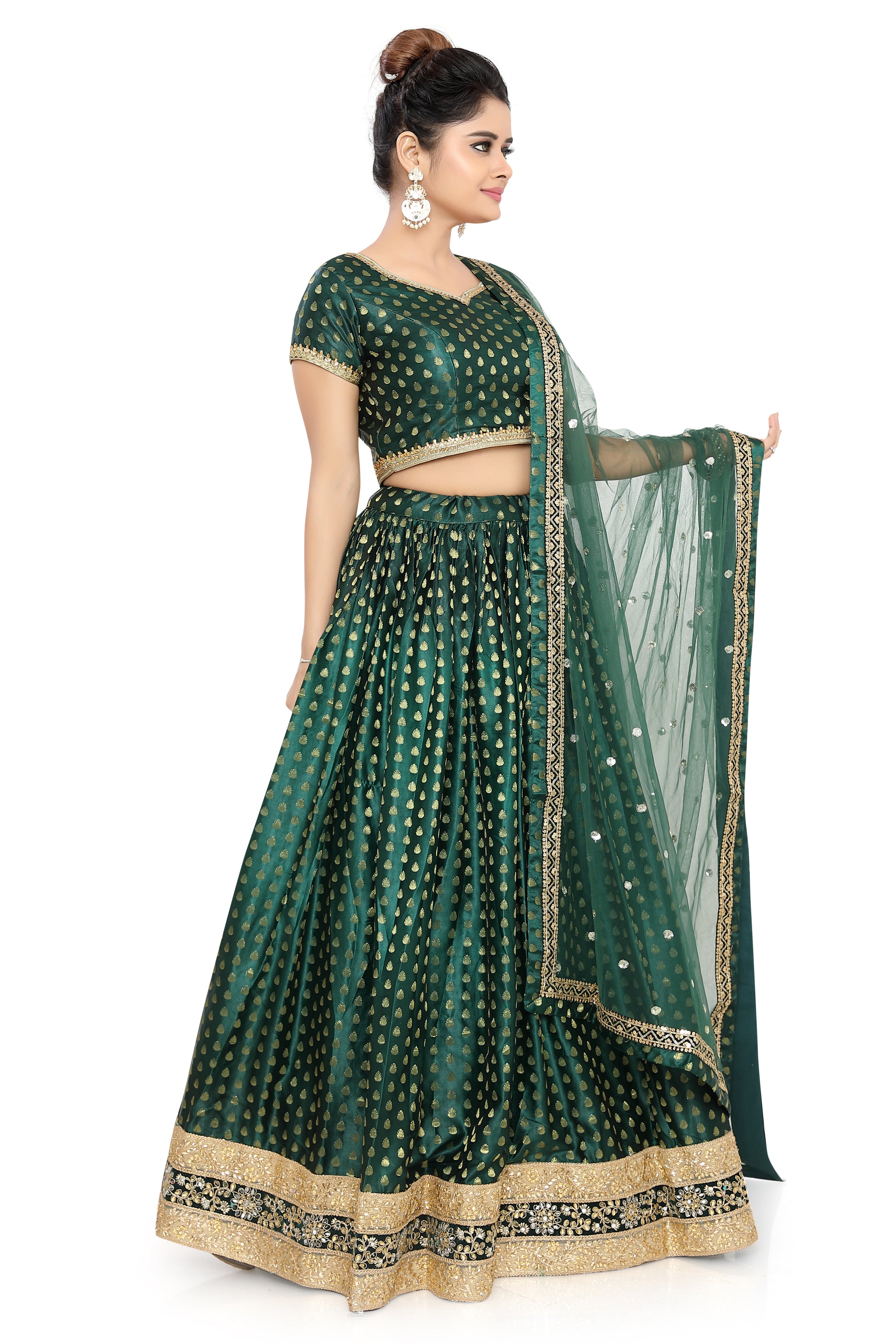 Green Silk Lehenga Choli