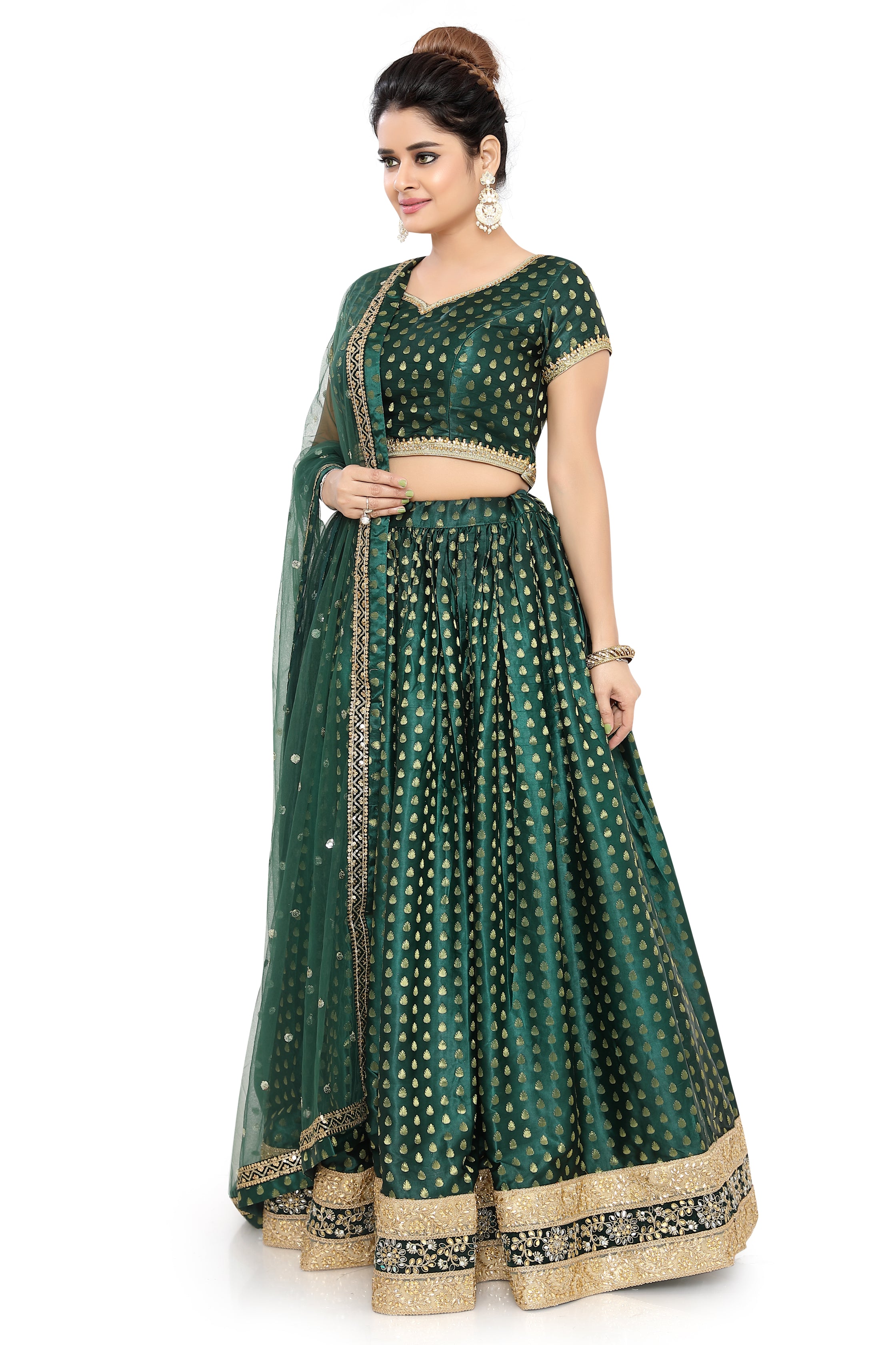 Green Silk Lehenga Choli