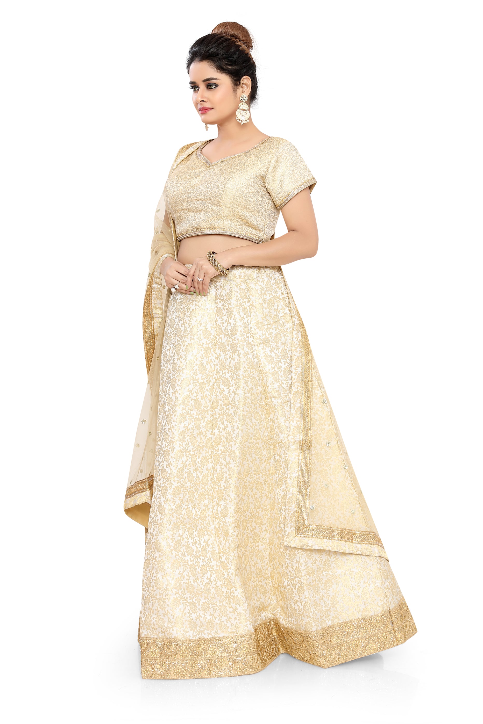 Gold Silk Lehenga Choli