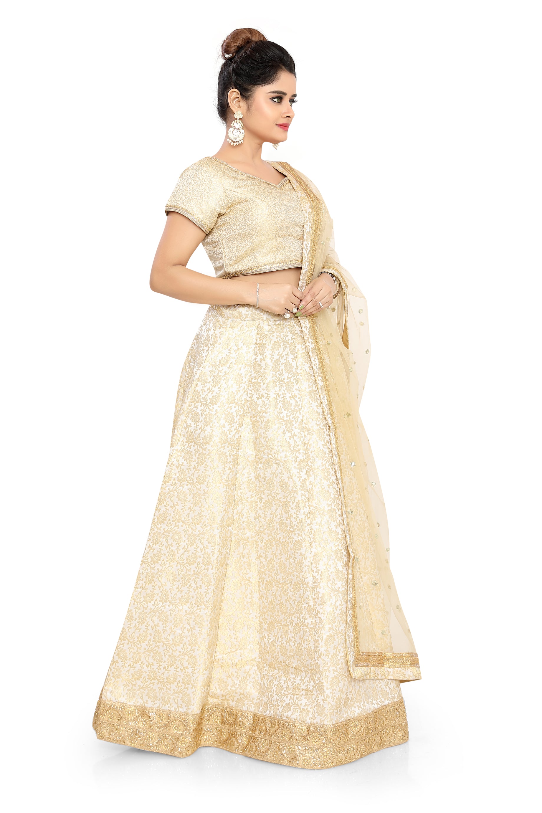 Gold Silk Lehenga Choli