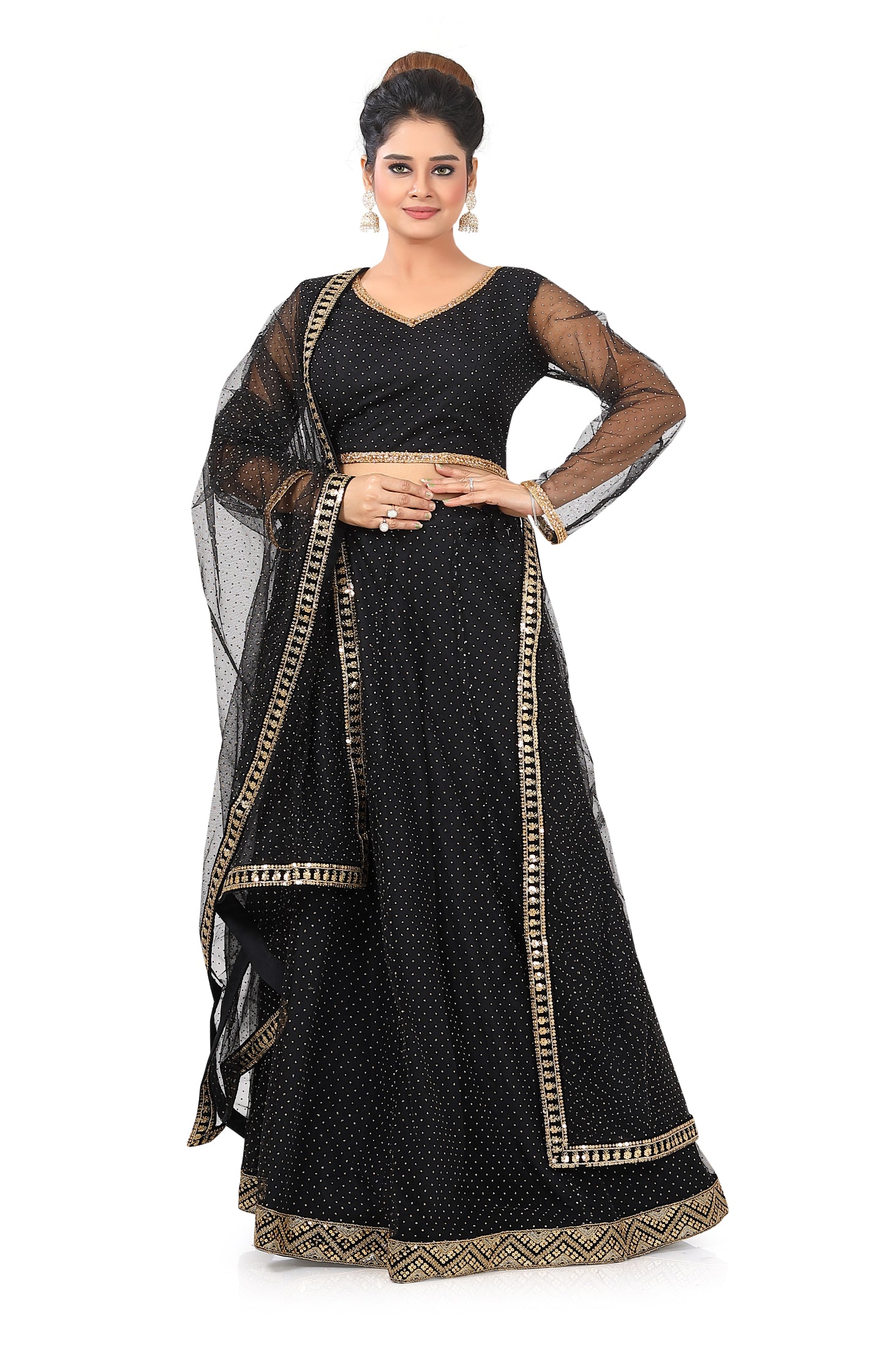 Black Net Lehenga Choli