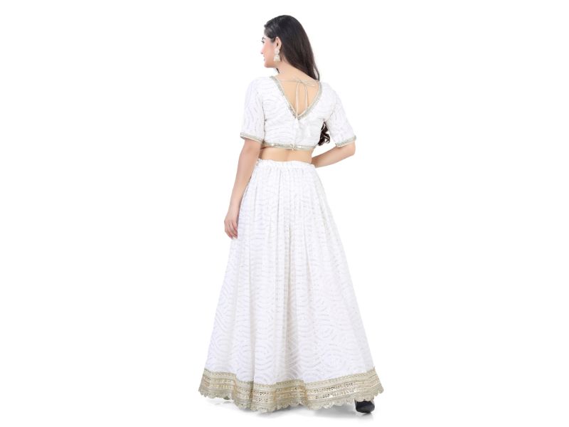 Off White Embroidered Lehenga Choli