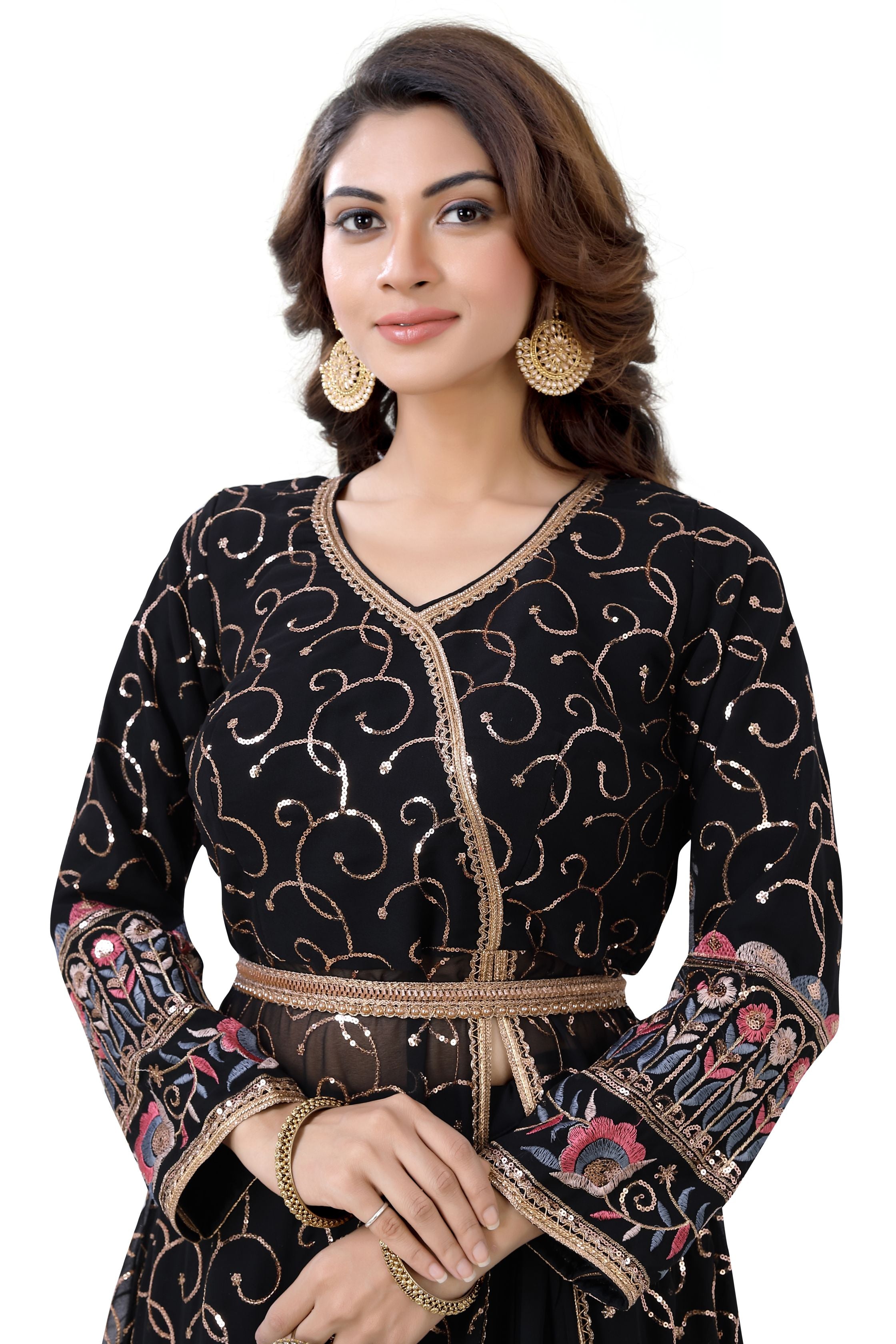 Black - Velvet - Indo Western Dresses: Buy Latest Indo Western Clothing  Online | Utsav Fashion