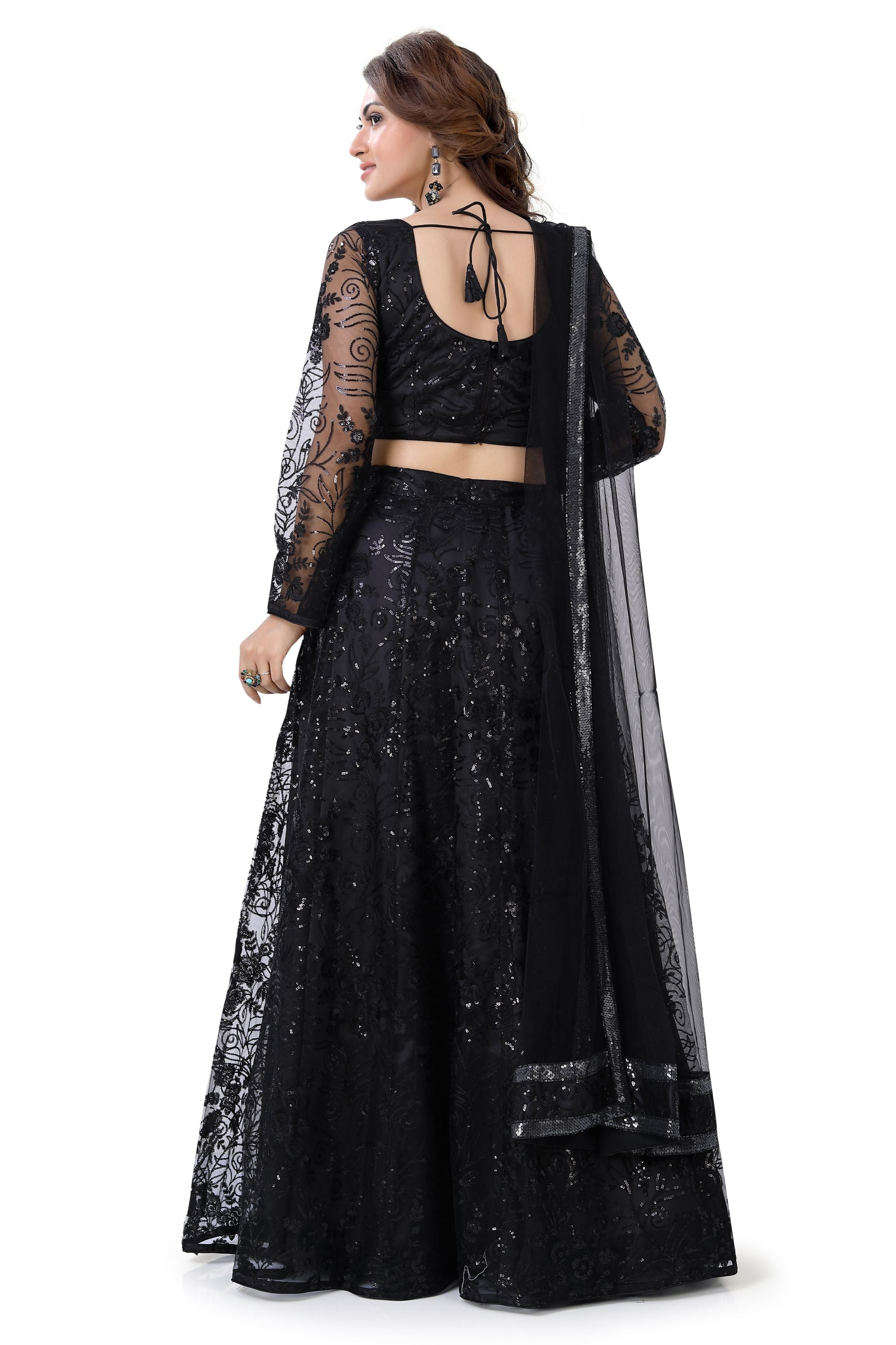 Black Net  Lehenga Choli