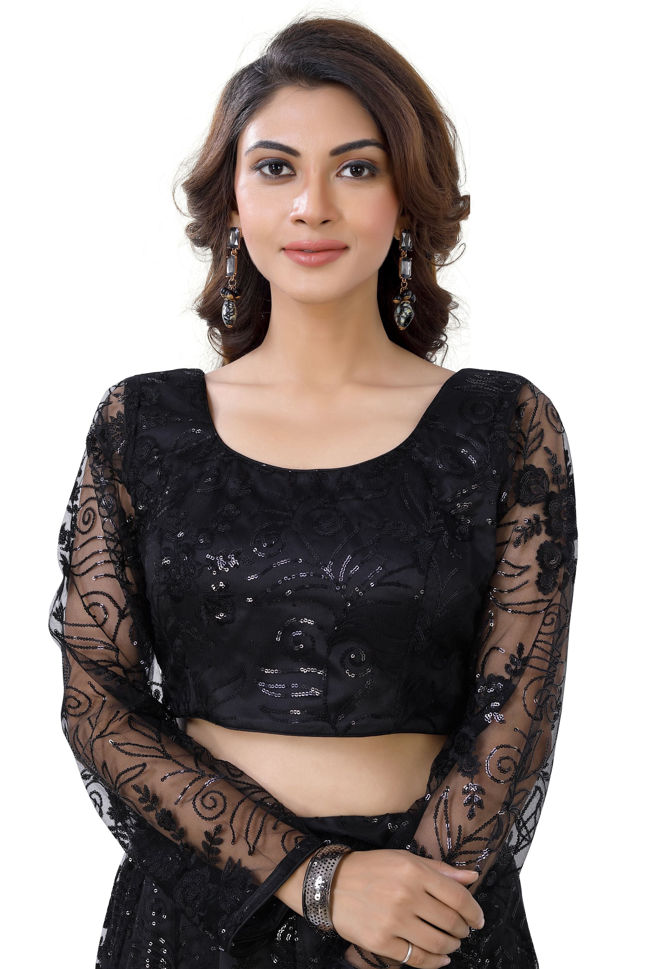 Black Net  Lehenga Choli