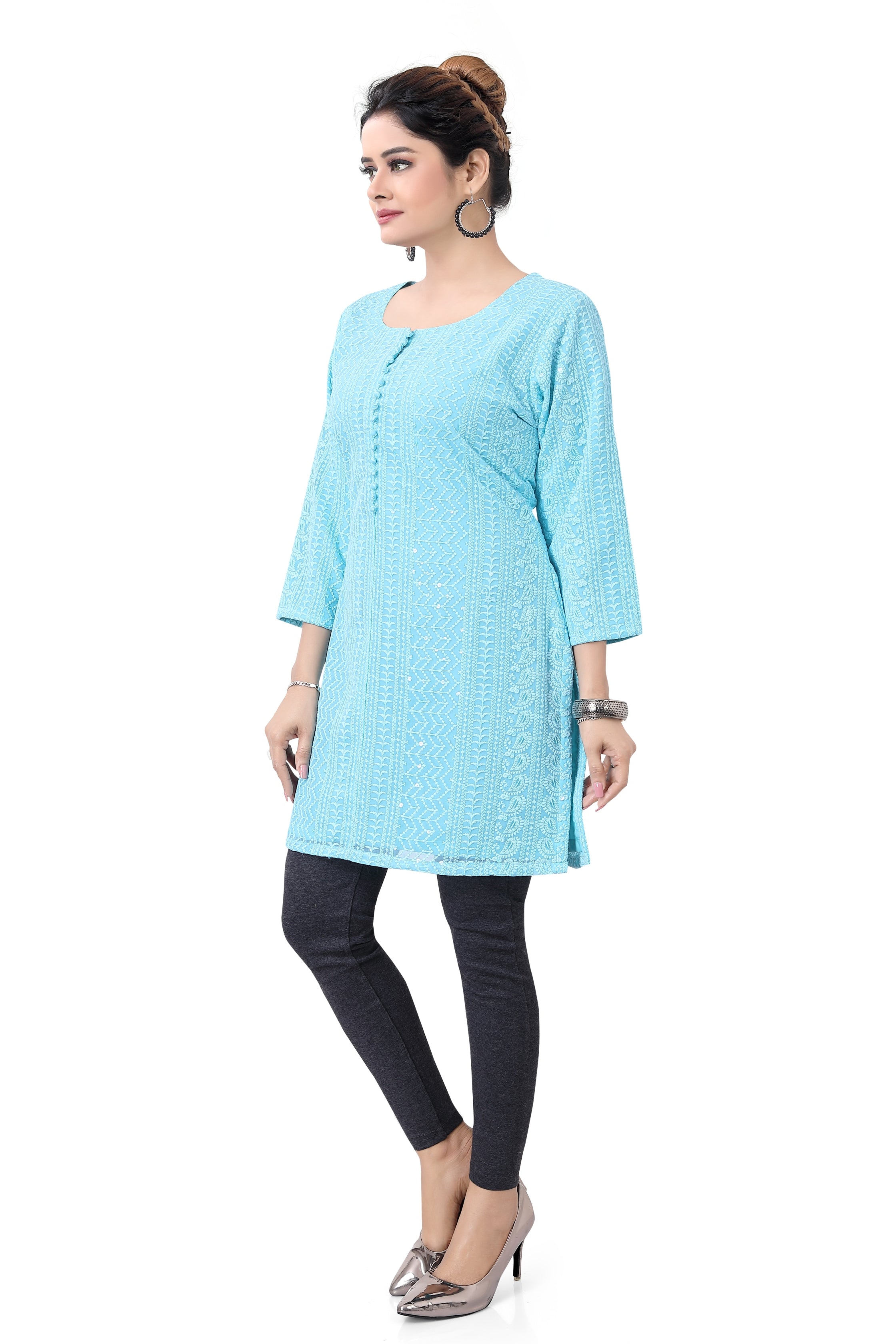 Chikankari Short kurti