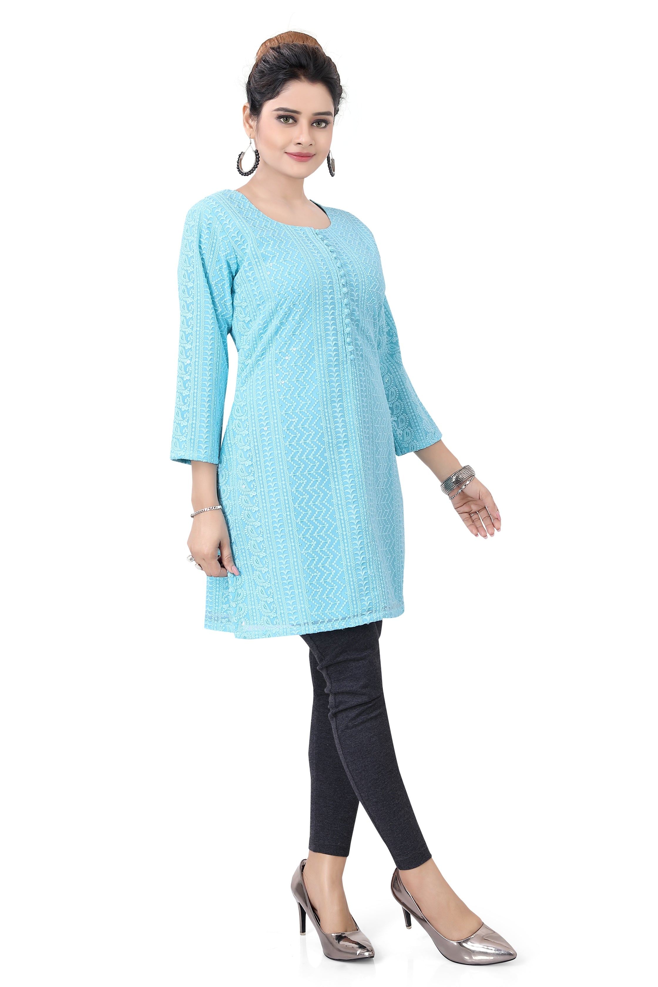 Chikankari Short kurti