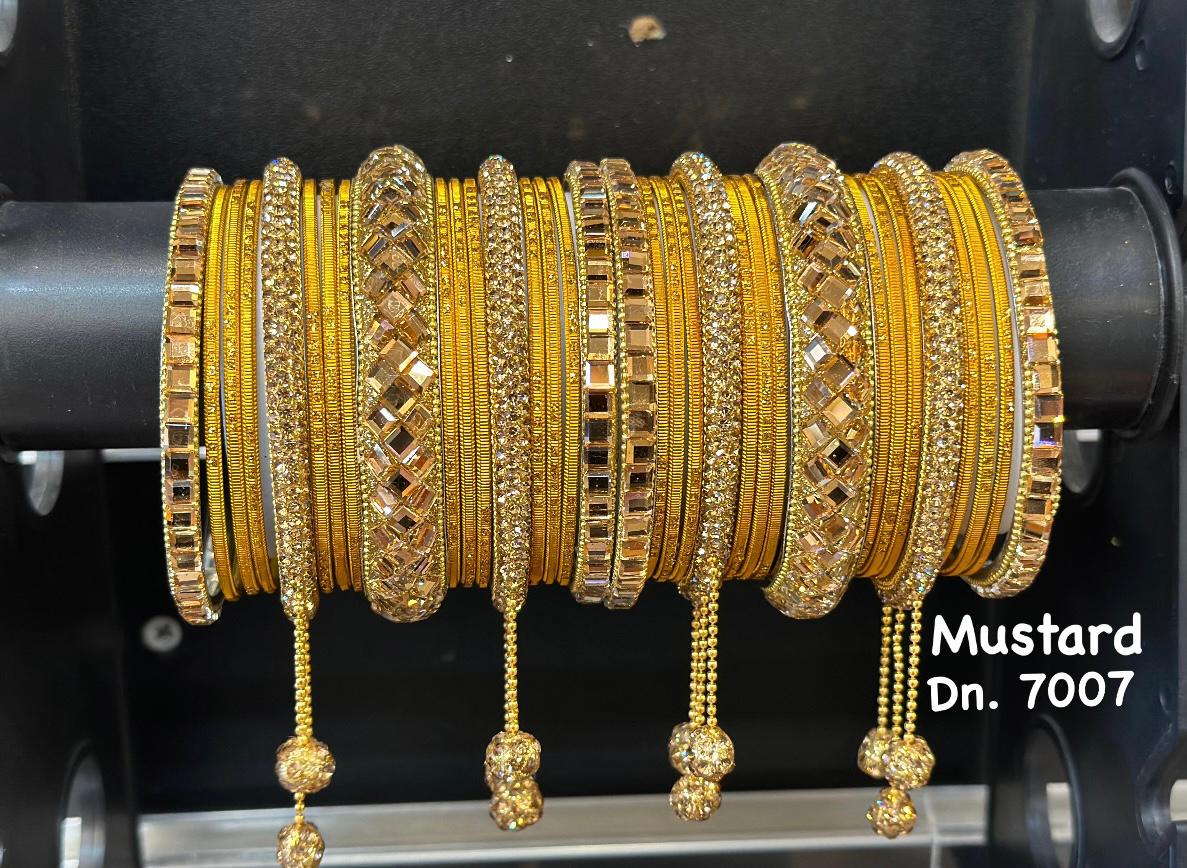 Bridal Bangle Set-Mustard - Premium Bangle Set from Dulhan Exclusives - Just $49! Shop now at Dulhan Exclusives