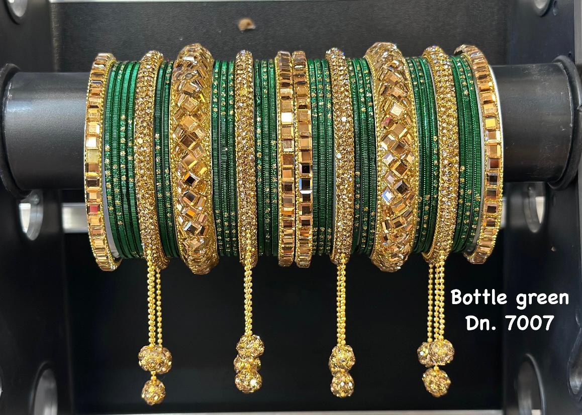 Bridal Bangle Set-Bottle Green - Premium Bangle Set from Dulhan Exclusives - Just $49! Shop now at Dulhan Exclusives