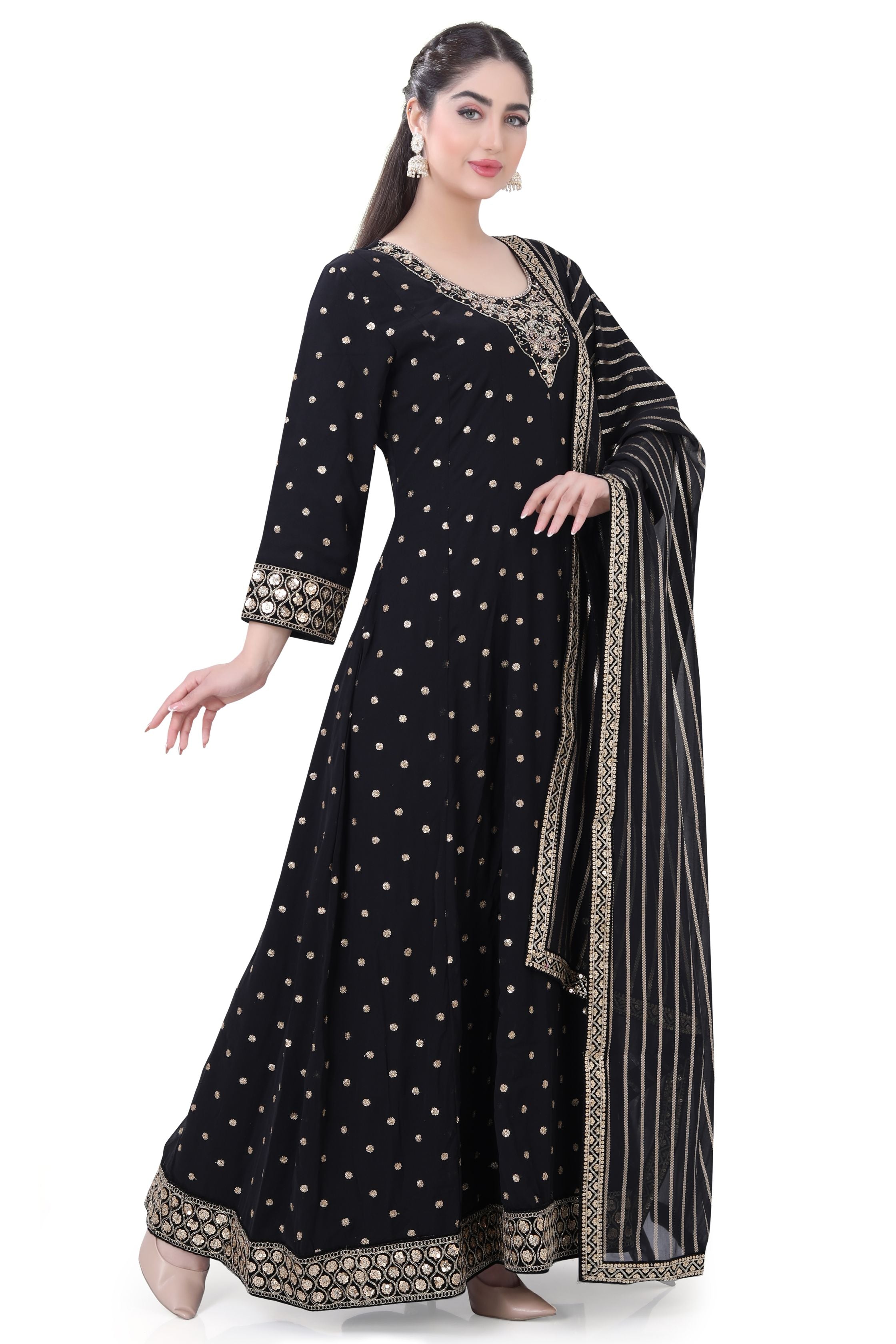 Black Georgette Anarkali Dress