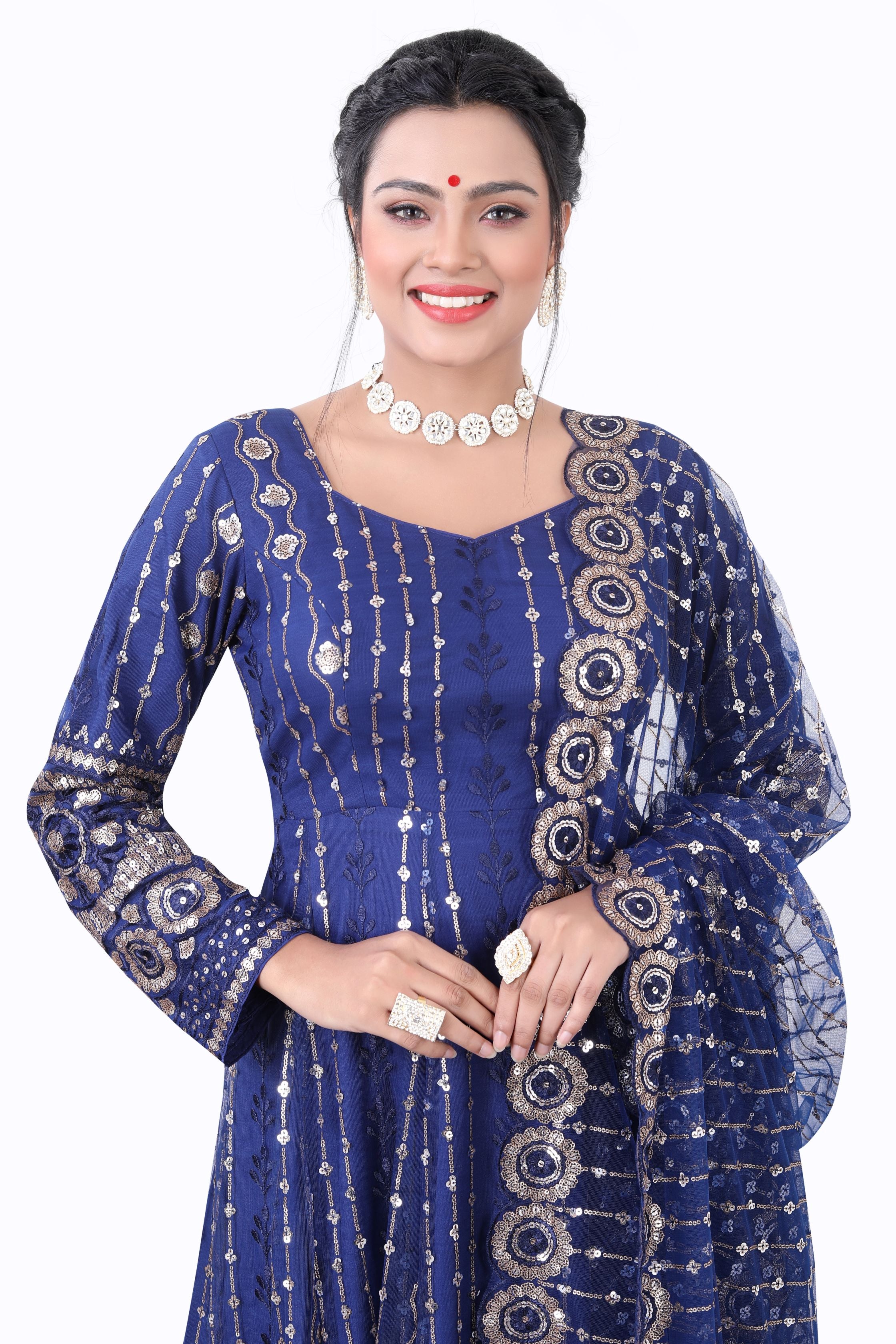 Blue Anarkali Dress