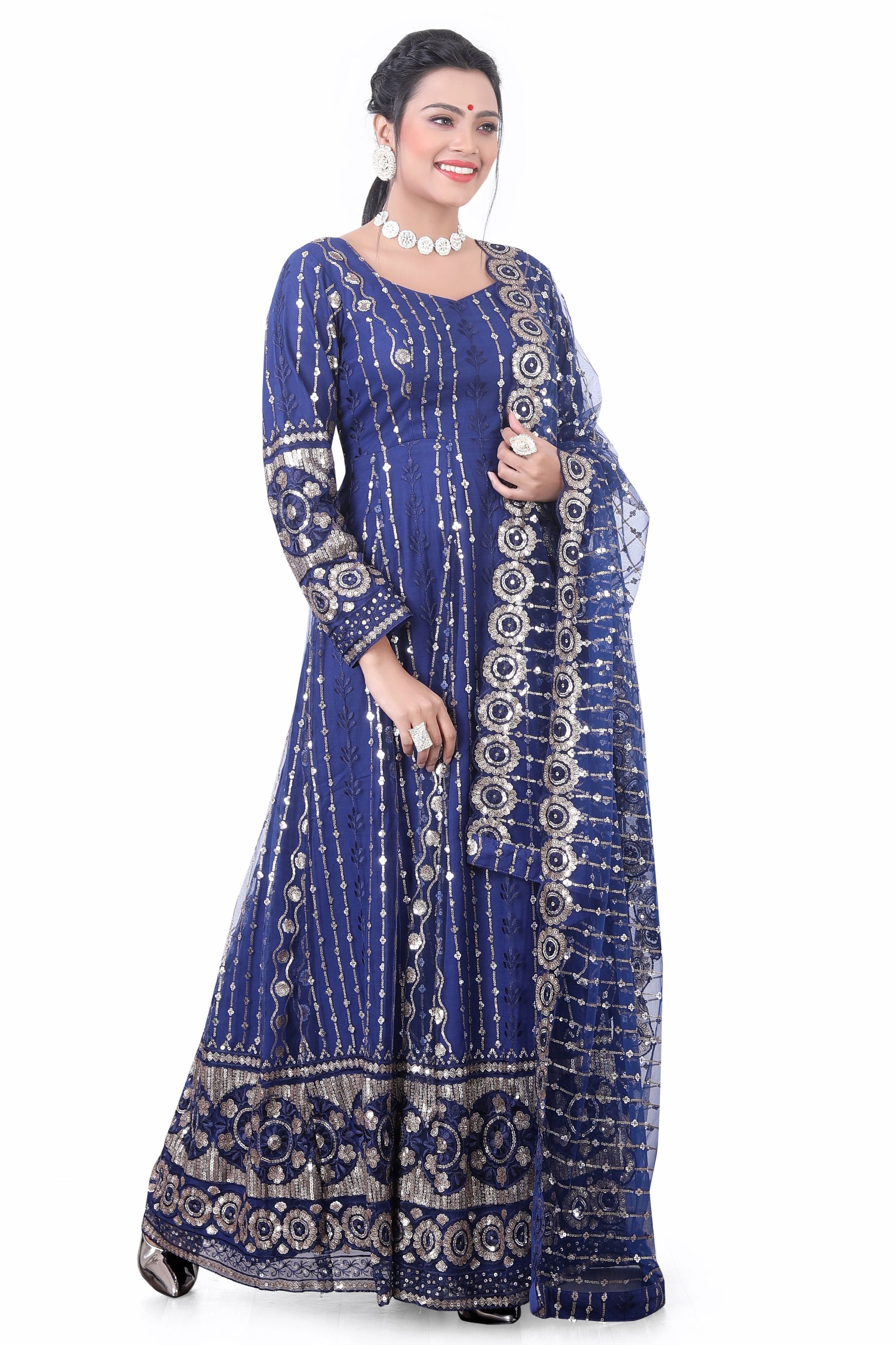 Blue Anarkali Dress