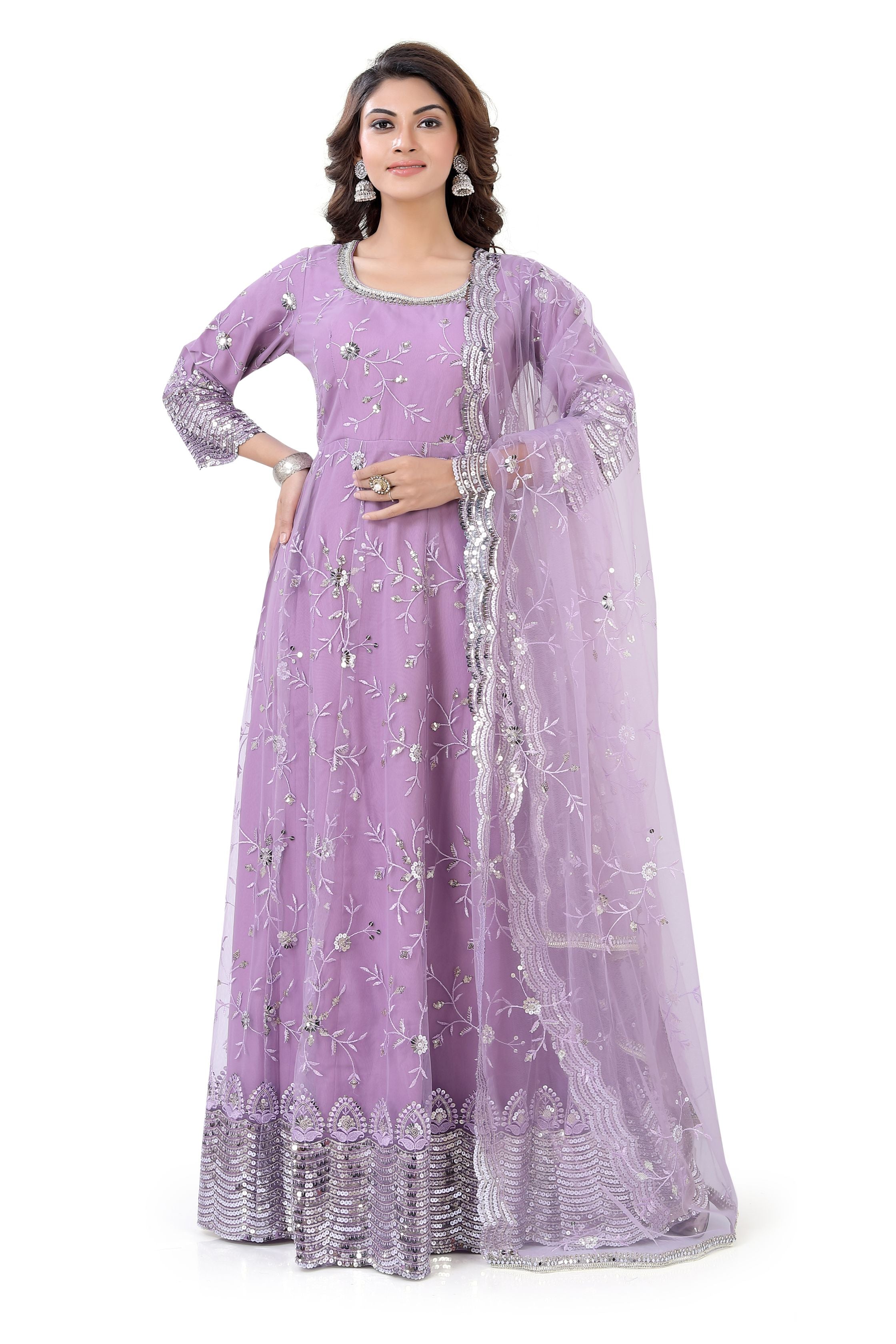 Lilac Anarkali Dress