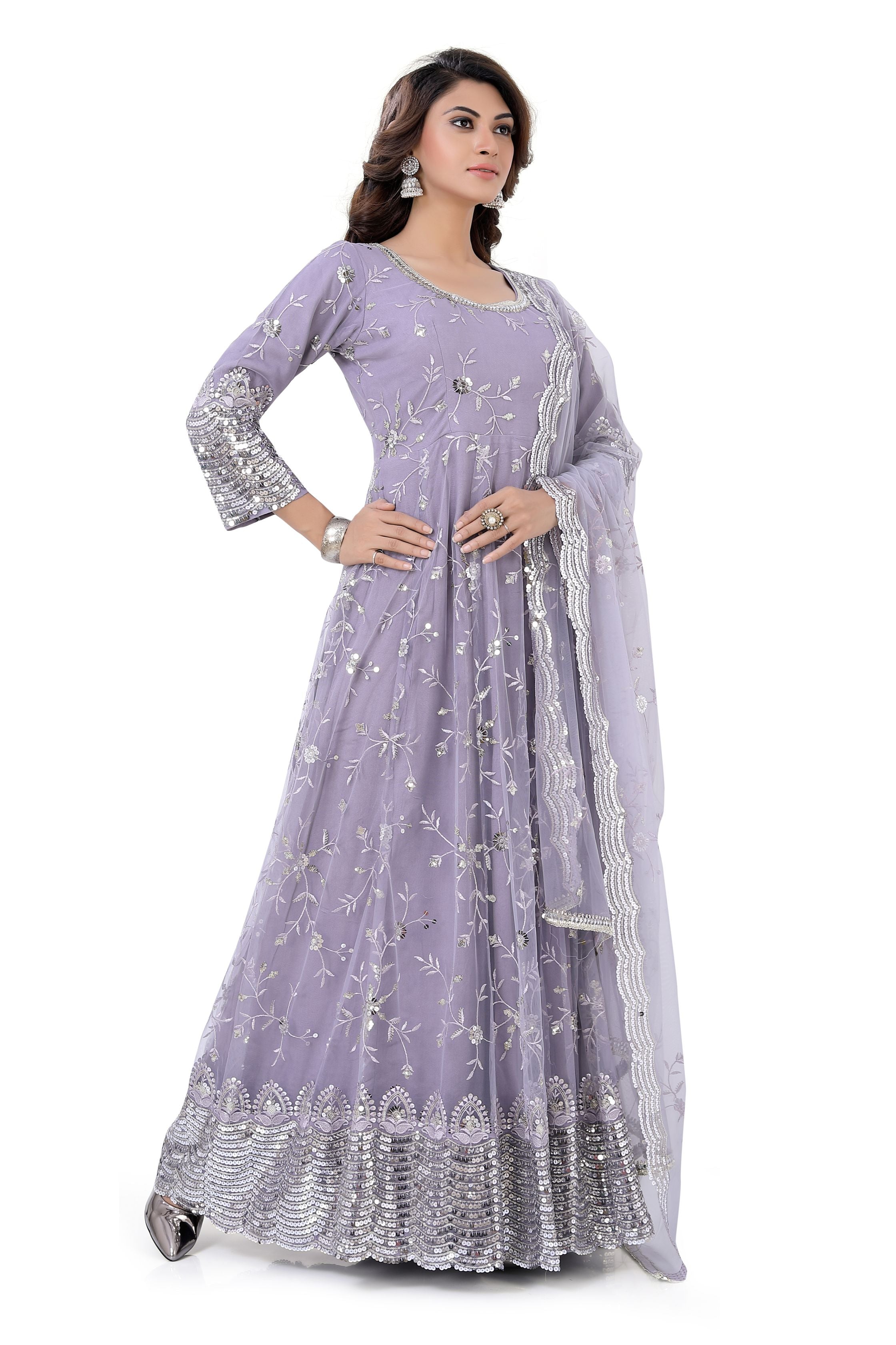 Mauve Anarkali Dress