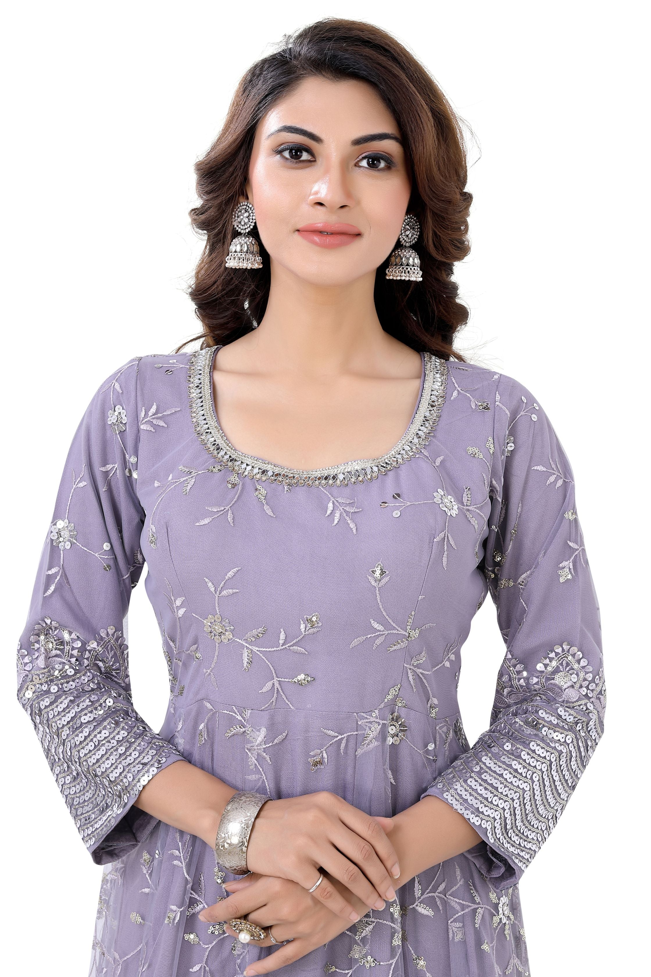 Mauve Anarkali Dress