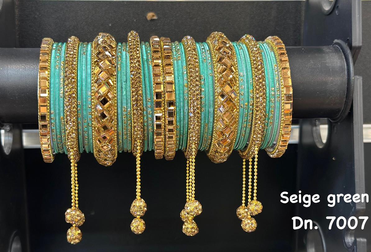 Bridal Bangle Set- Seige Green - Premium Bangle Set from Dulhan Exclusives - Just $30! Shop now at Dulhan Exclusives