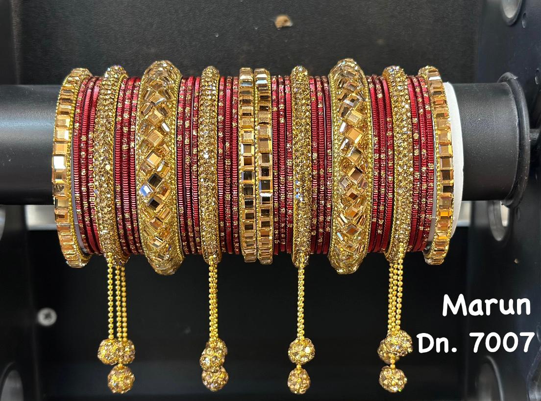 Bridal Bangle Set- Maroon - Premium Bangle Set from Dulhan Exclusives - Just $30! Shop now at Dulhan Exclusives