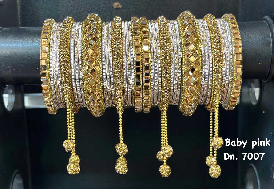 Bridal Bangle Set-Baby Pink - Premium Bangle Set from Dulhan Exclusives - Just $30! Shop now at Dulhan Exclusives