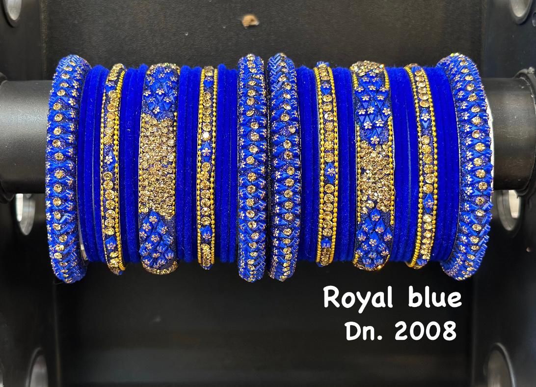 Bridal Bangle Set-Royal Blue - Premium Bangle Set from Dulhan Exclusives - Just $30! Shop now at Dulhan Exclusives