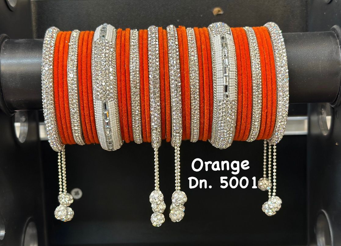 Bridal Bangle Set- Orange - Premium Bangle Set from Dulhan Exclusives - Just $30! Shop now at Dulhan Exclusives