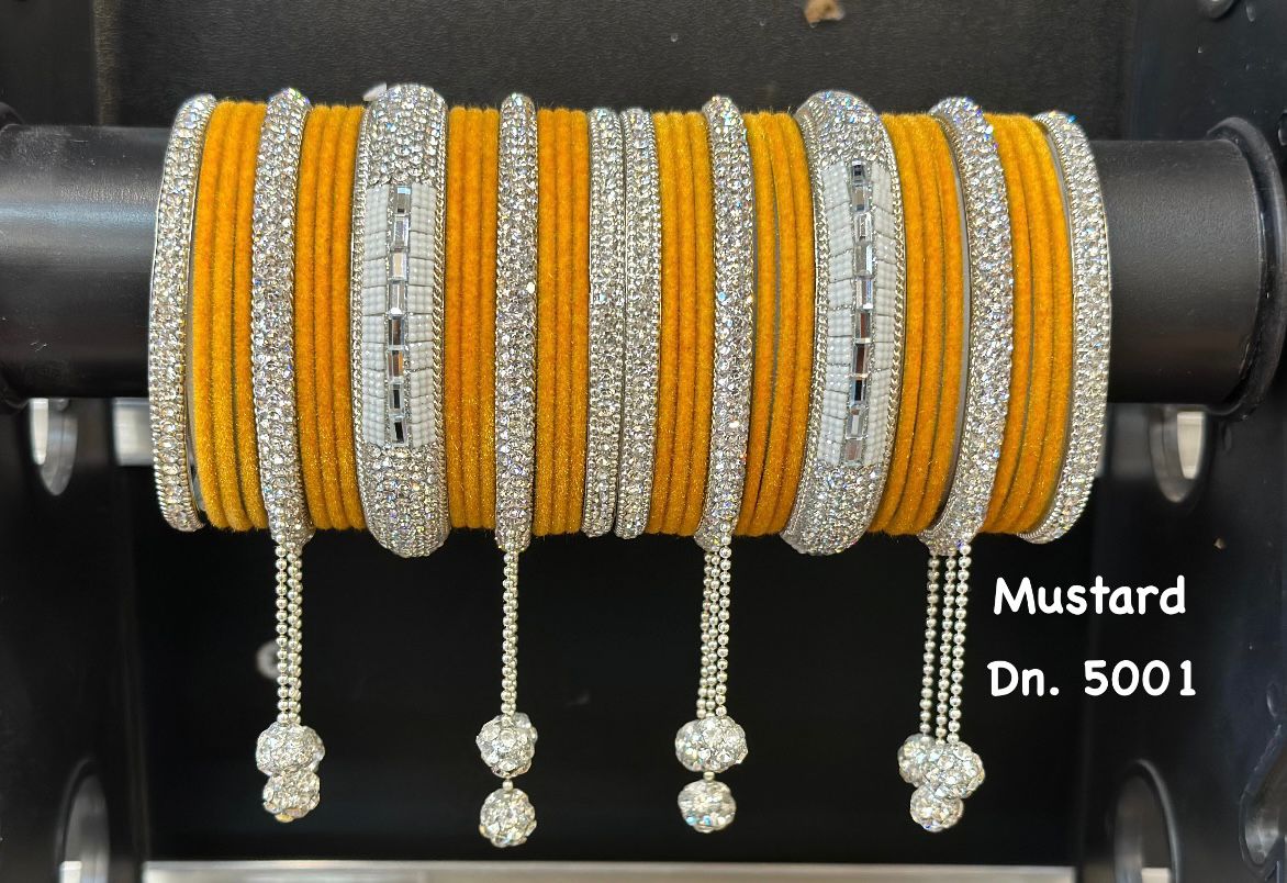 Bridal Bangle Set- Mustard - Premium Bangle Set from Dulhan Exclusives - Just $30! Shop now at Dulhan Exclusives