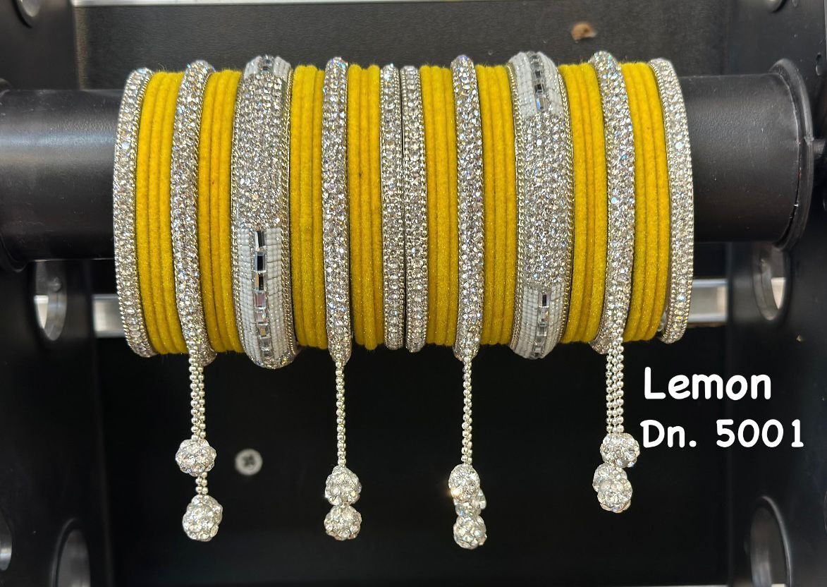 Bridal Bangle Set- Lemon - Premium Bangle Set from Dulhan Exclusives - Just $30! Shop now at Dulhan Exclusives