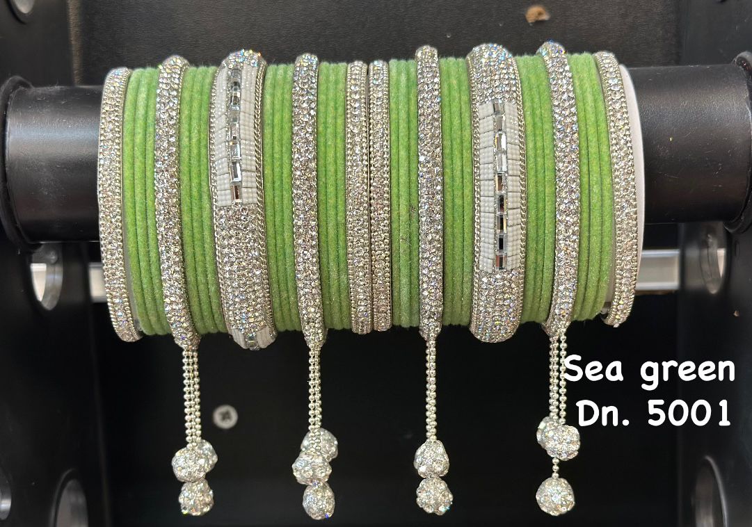 Bridal Bangle Set- Sea Green - Premium Bangle Set from Dulhan Exclusives - Just $30! Shop now at Dulhan Exclusives