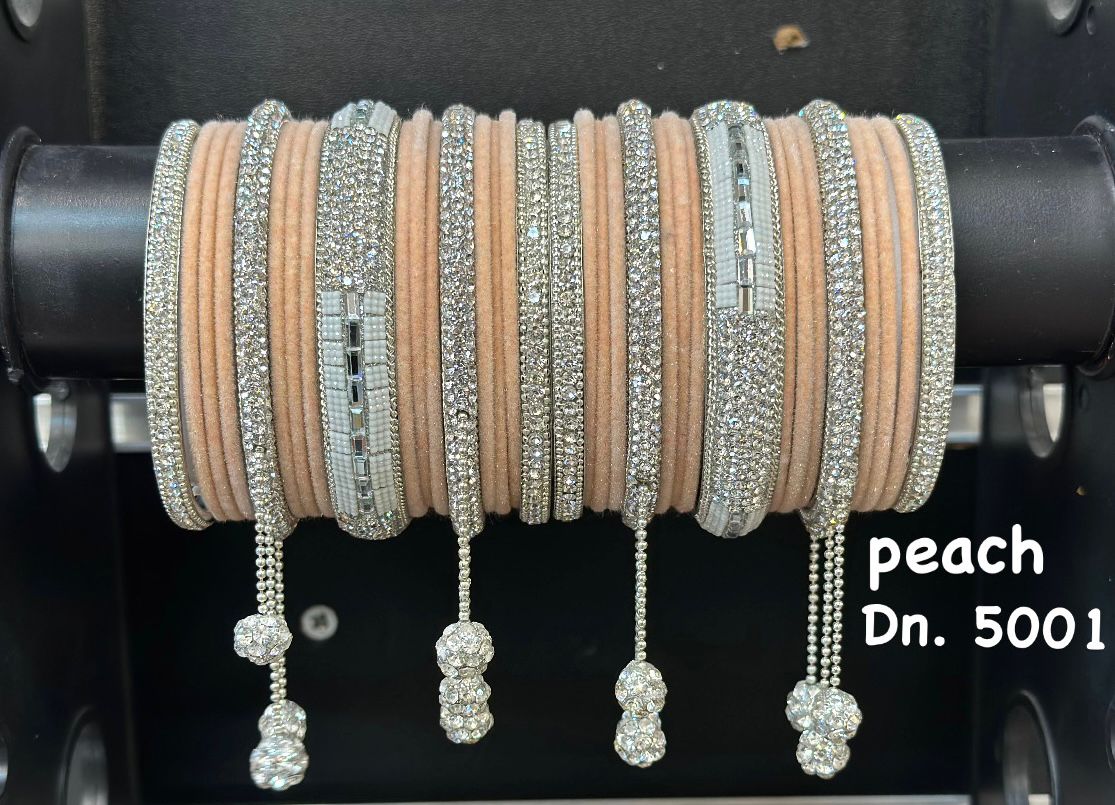 Bridal Bangle Set- Peach - Premium Bangle Set from Dulhan Exclusives - Just $30! Shop now at Dulhan Exclusives