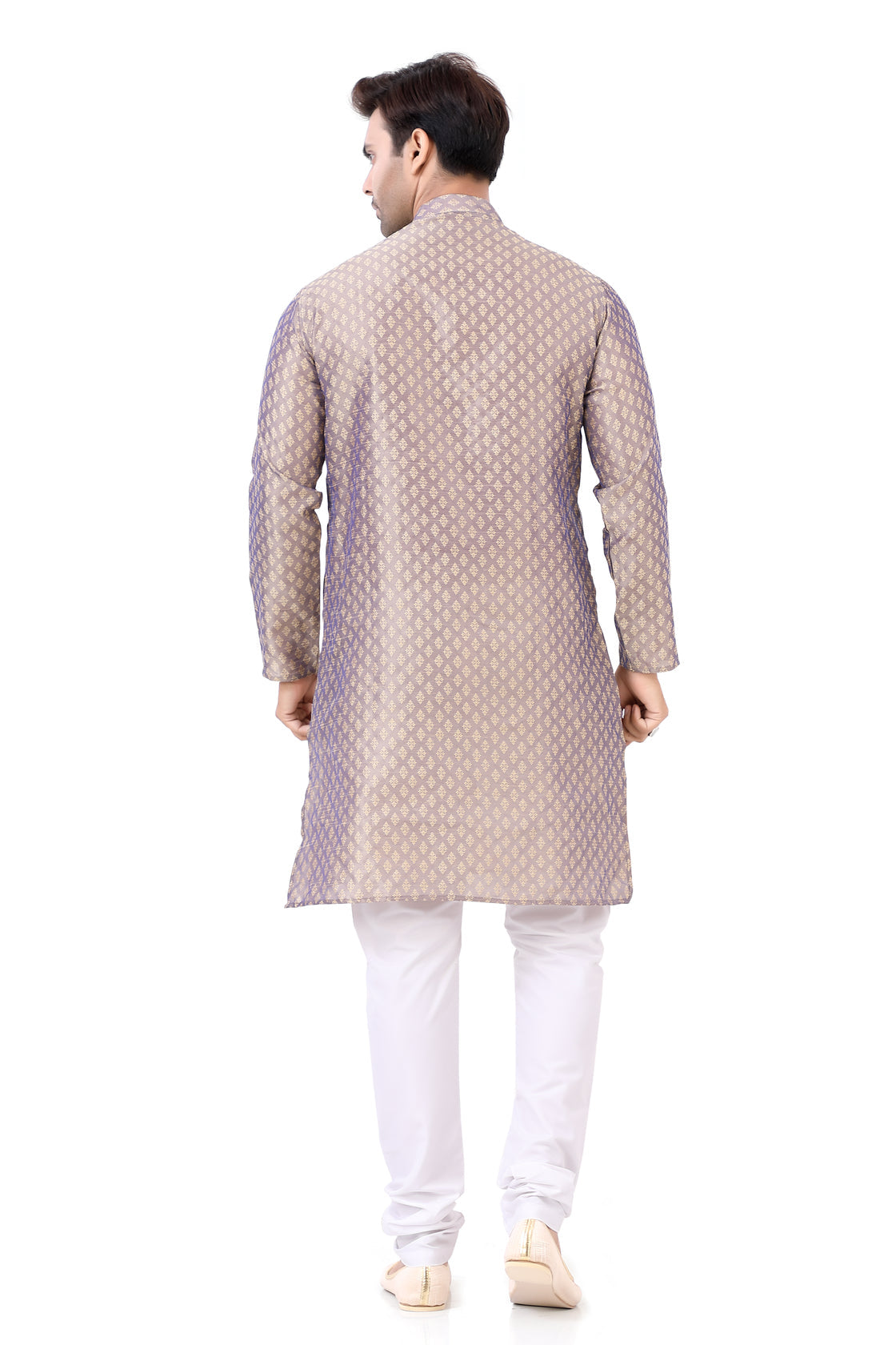 Plus size Self Jacquard Kurta pajama set in Light purple - Premium kurta pajama from Dapper Ethnic - Just $49! Shop now at Dulhan Exclusives