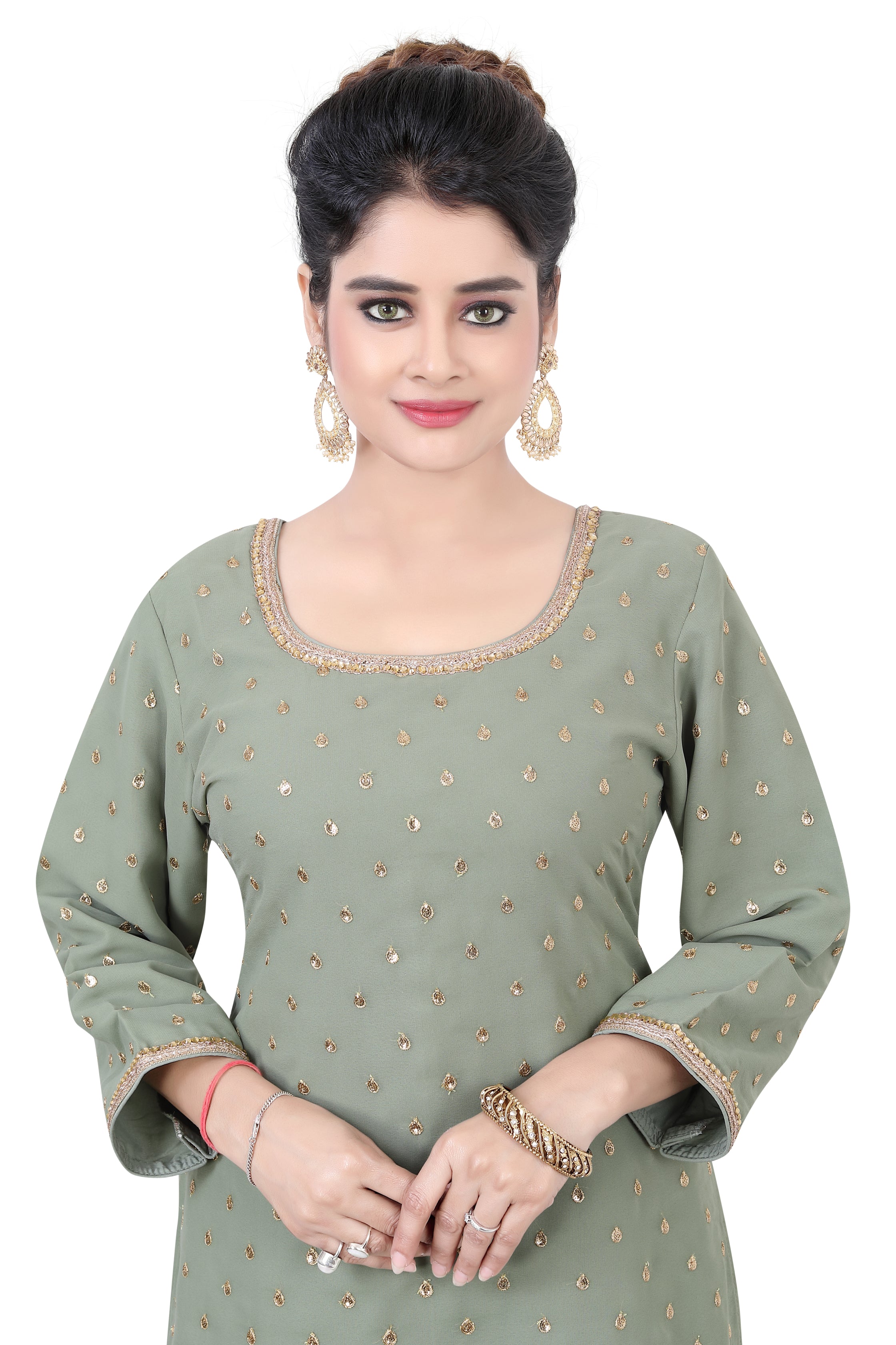 Mint Green Plazzo Set - Premium Festive Wear from Dulhan Exclusives - Just $199! Shop now at Dulhan Exclusives