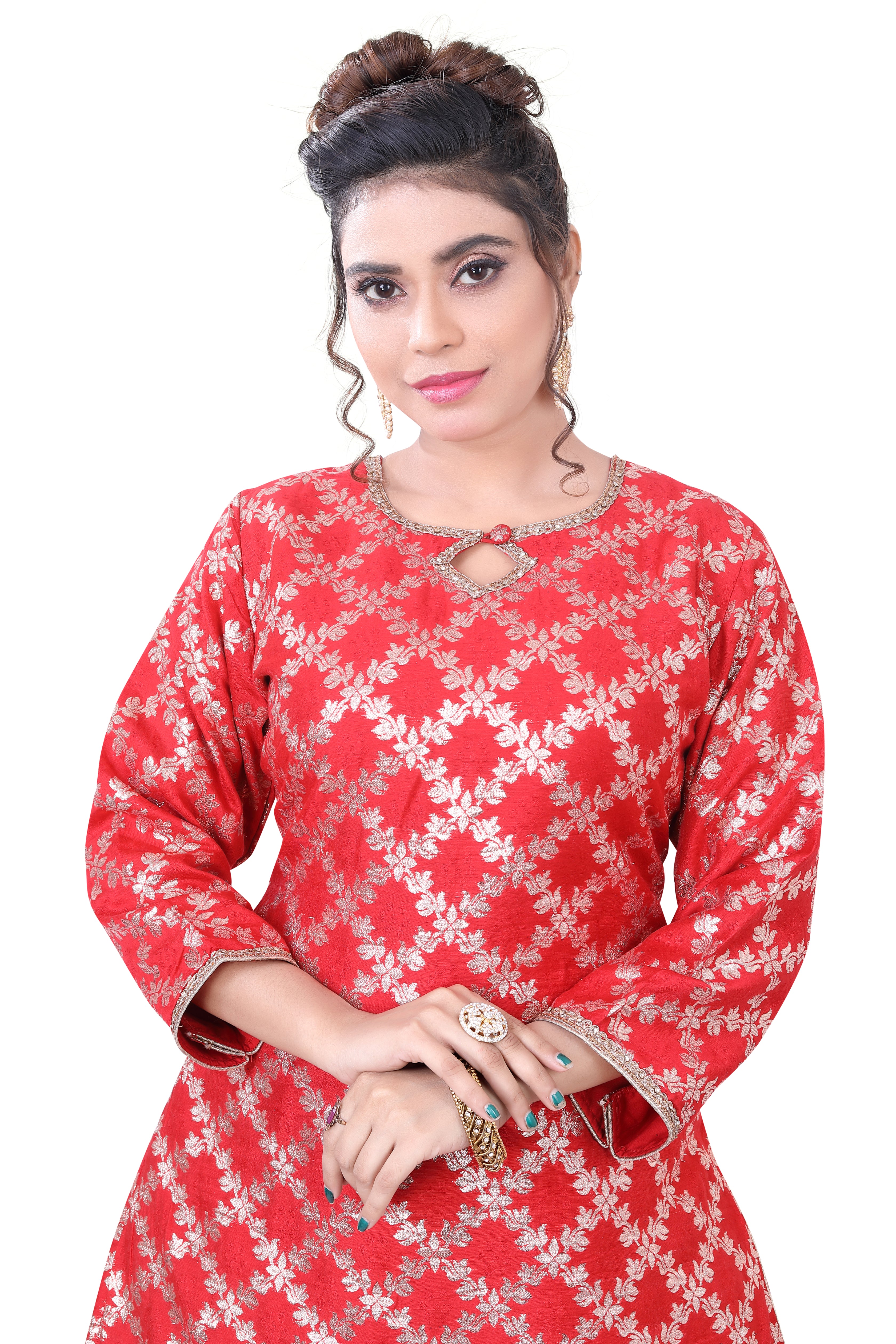 Red Top Dhoti Suit - Premium Festive Wear from Dulhan Exclusives - Just $179! Shop now at Dulhan Exclusives