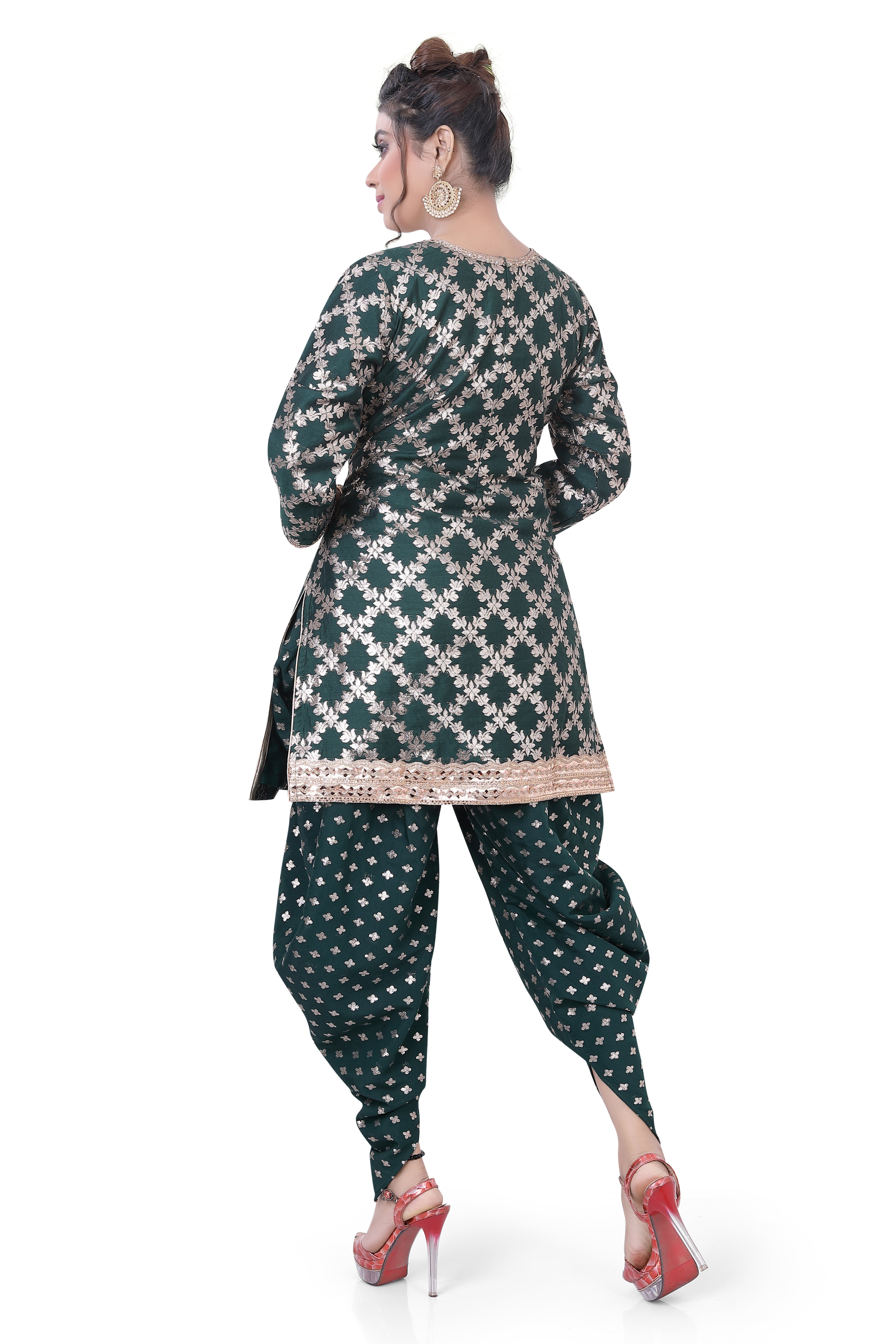 Green Top Dhoti Suit - Premium Festive Wear from Dulhan Exclusives - Just $179! Shop now at Dulhan Exclusives